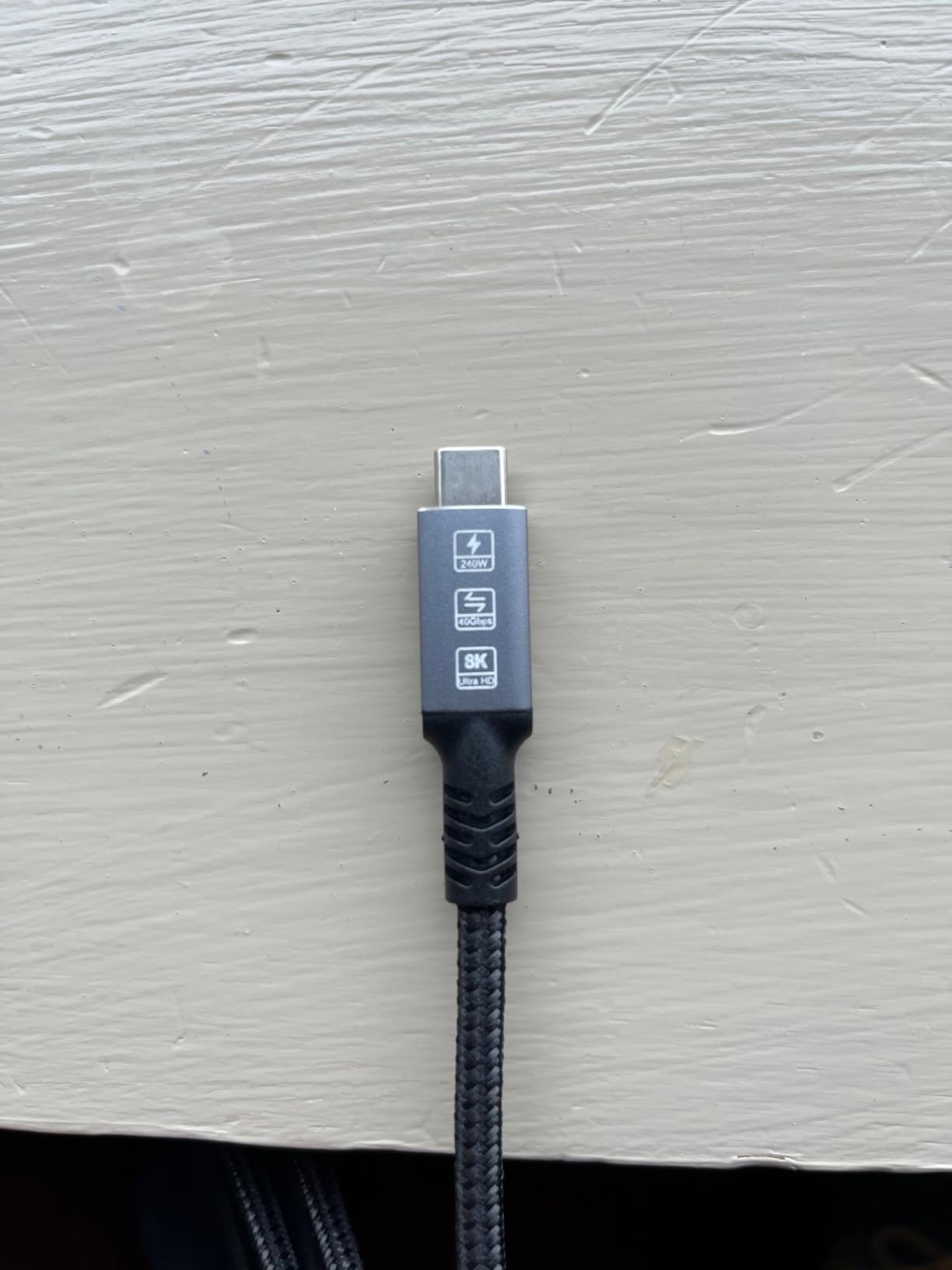 Acer USB4 Cable 40Gbps, 8K@60Hz Thunderbolt 4/3 Cable (3.3FT, 240W) | Braided USB C Cable Fast Charging, High Speed USB-C Video Cord Compatible with MacBook, SSD, Docking, iPhone 16 and More customer photo 1