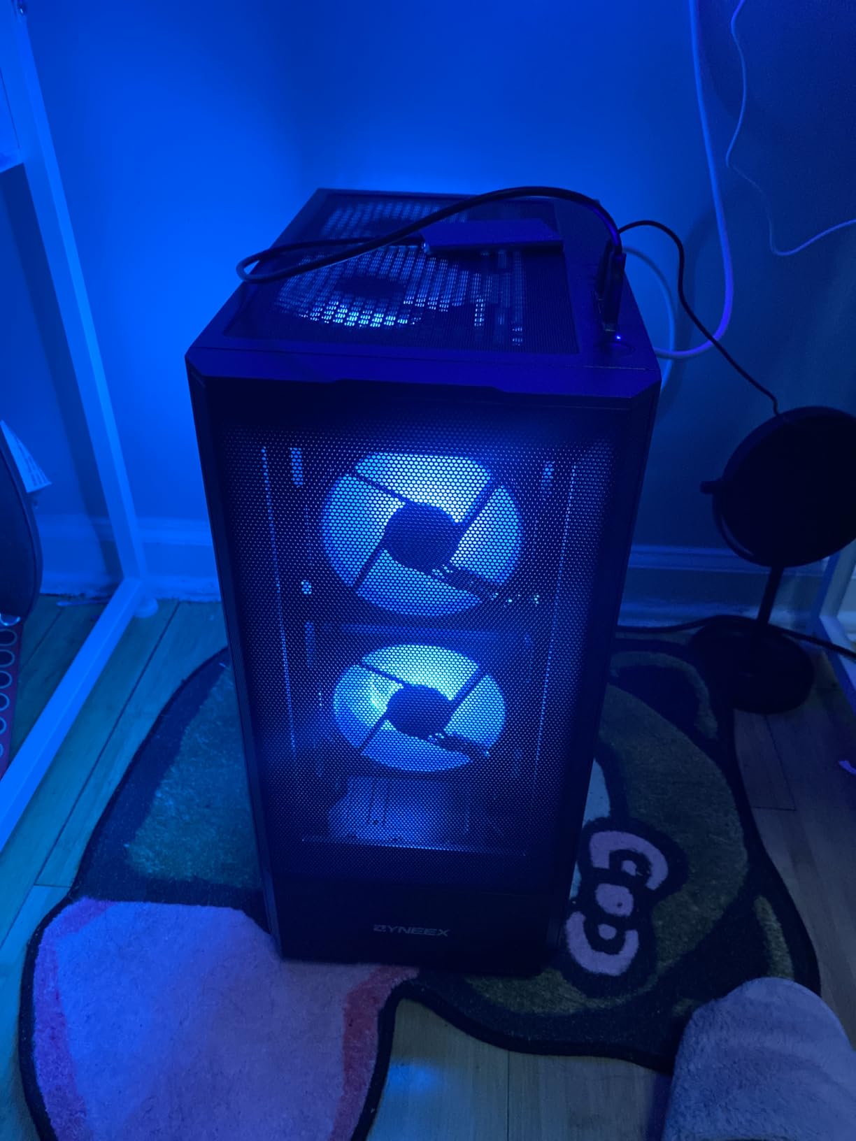 Prebuilt Gaming Desktop PC, AMD Ryzen 5 5500, GeForce RTX 3050 6GB,16GB DDR4 3200MHz RAM, 1TB NVMe SSD, ARGB Air Cooling, Wi-Fi,Tower Computer for Gaming, Streaming, Editing customer photo 1