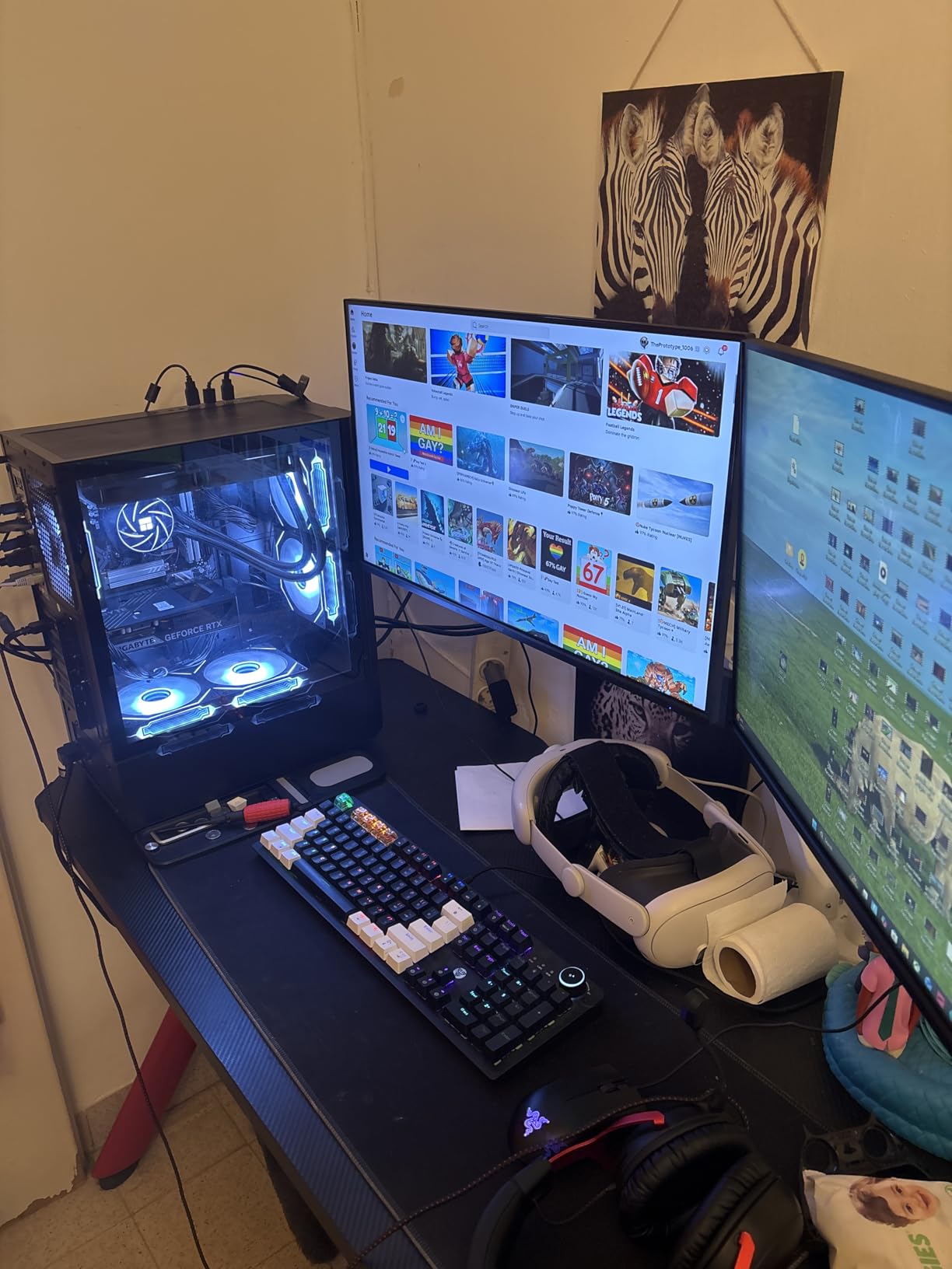 Prebuilt Gaming Desktop PC, AMD Ryzen 5 5500, GeForce RTX 3050 6GB,16GB DDR4 3200MHz RAM, 1TB NVMe SSD, ARGB Air Cooling, Wi-Fi,Tower Computer for Gaming, Streaming, Editing customer photo 2