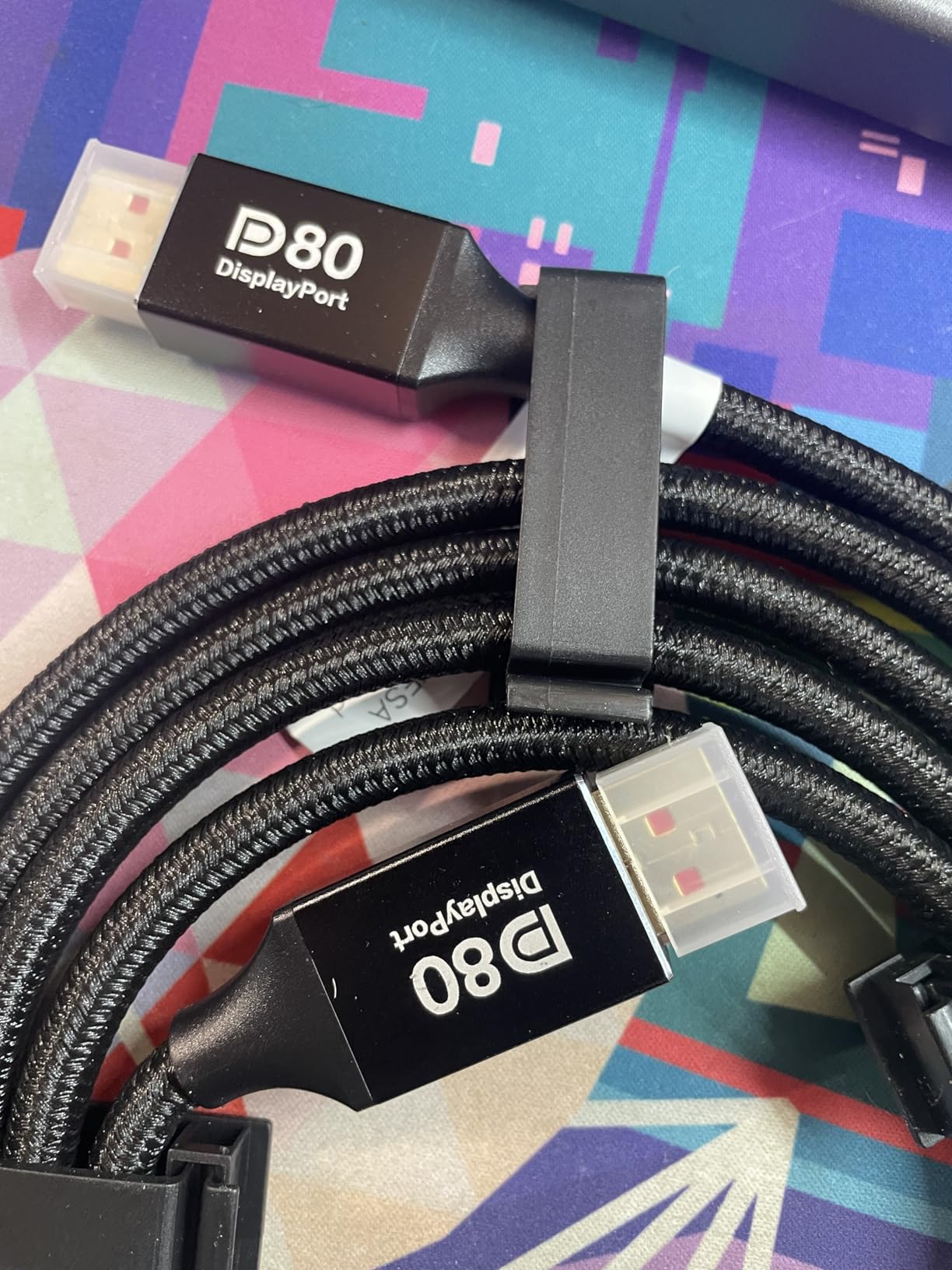 DP80 DisplayPort 2.1 Cable (VESA Certified), 80Gbps DP 2.1a Cord (8K@240Hz, 4K@540Hz 360Hz 240Hz), 16K Display Port Cord for Gaming Monitor, RTX 5090, 7900XTX, HDR/FreeSync/G-Sync (6.6 Ft) customer photo 2