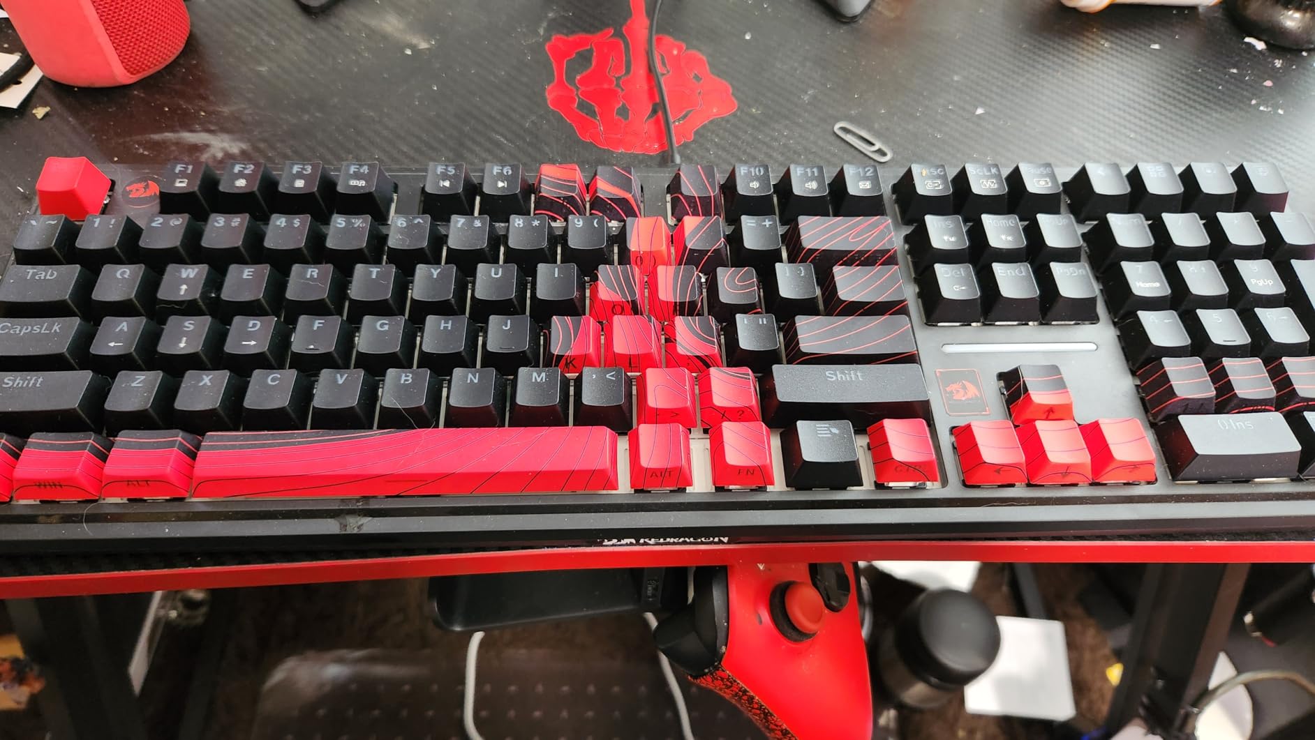 Redragon K745 Wired 108-Key Gasket RGB Gaming Keyboard, 4 Extra Hotkeys | Dedicated Shortcut Keys for Mute, Calc & Desktop, Cushioned 5-Layer Dampening for Creamy Thocky Sound, Programmable Software customer photo 1