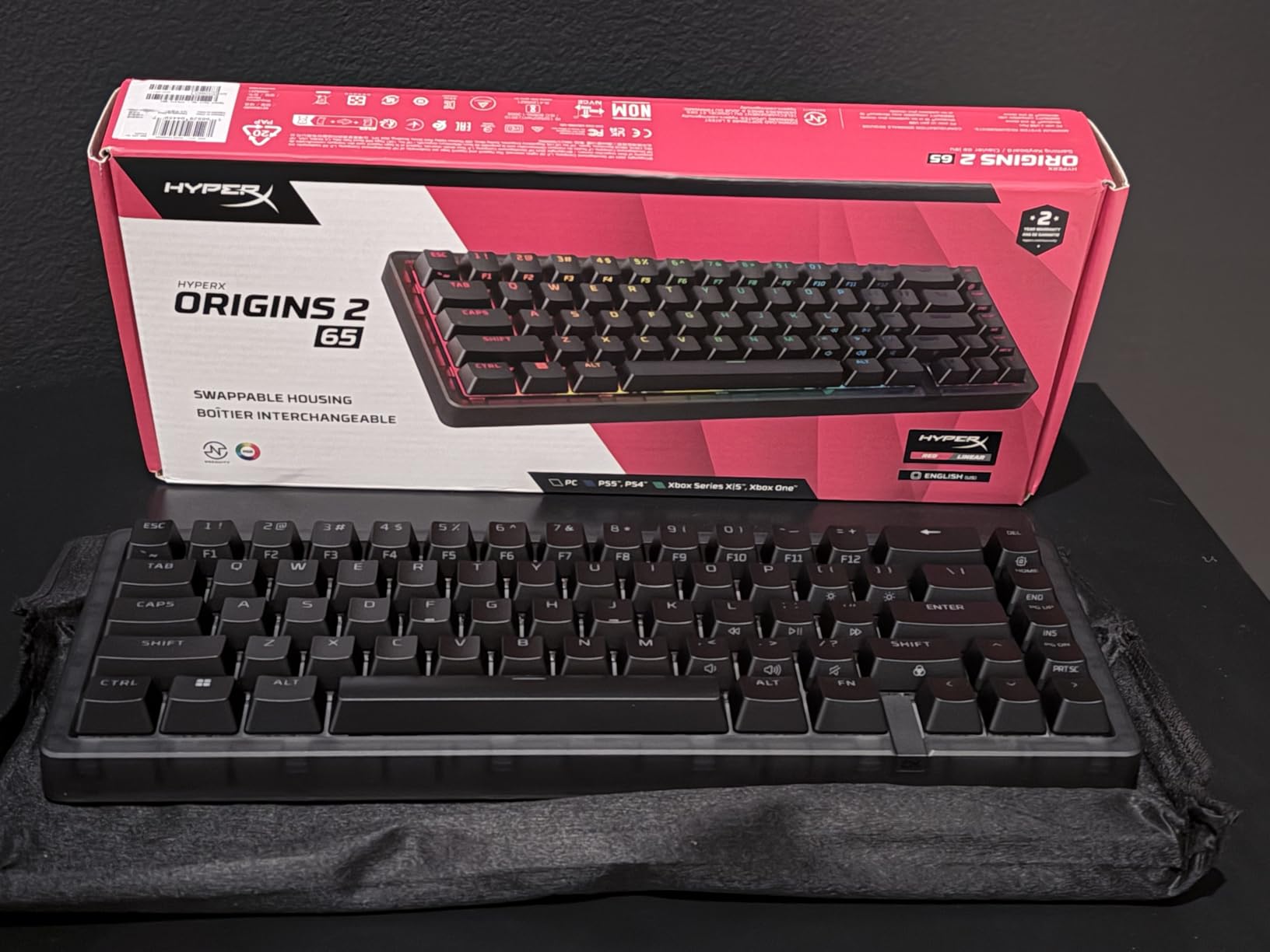 HyperX Origins 2 65 - Gaming Keyboard, PC, Swappable Housing, Hotswap Switches, High Profile, 65% Layout, 8k Polling, Adjustable Angle, Mechanical Switches customer photo 2