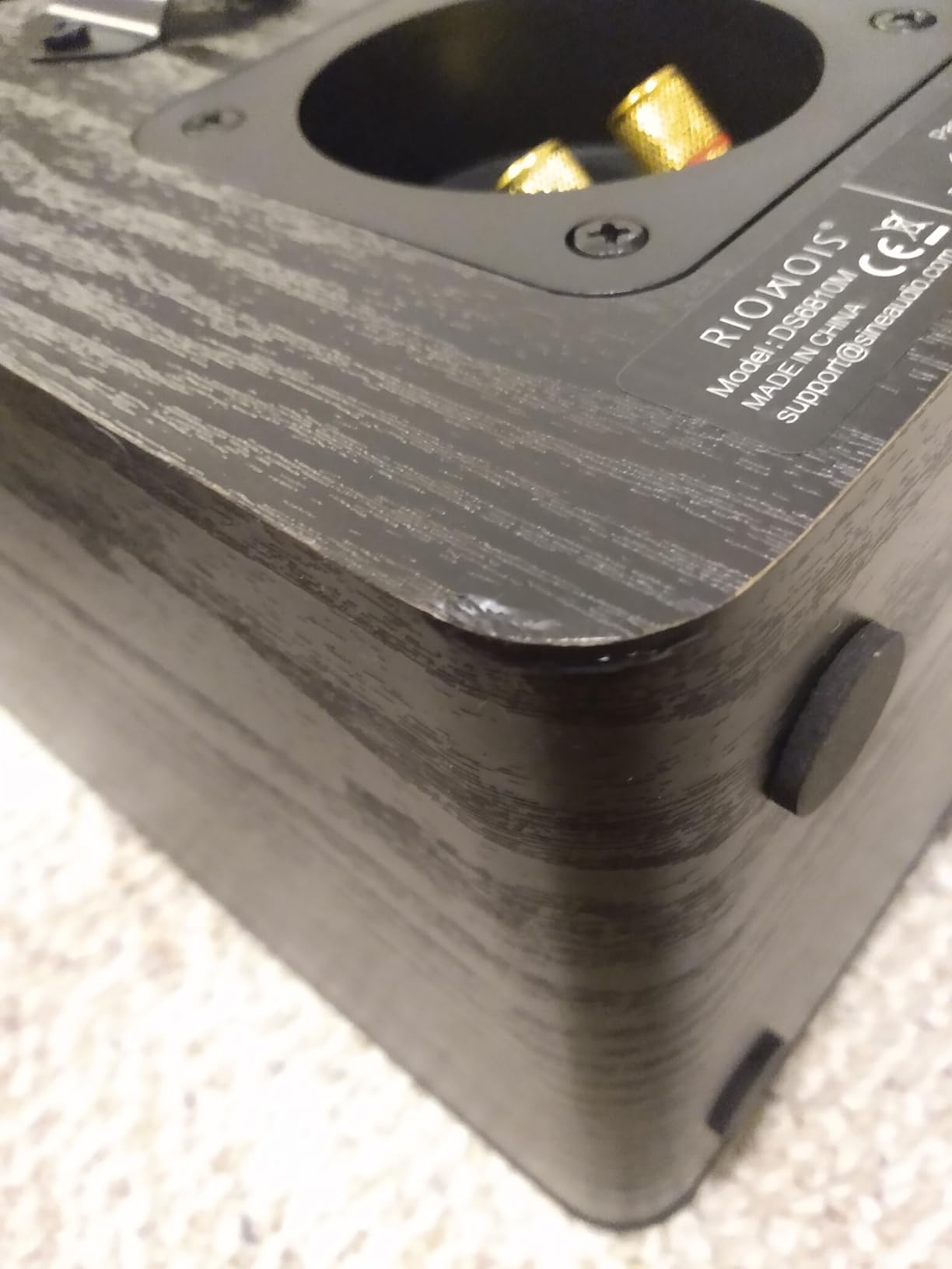 RIOWOIS Passive Bookshelf Speakers for Record Player, 80W Peak Power Stereo Speakers with Silk Dome Horn Tweeter, 4 Ohm and 4