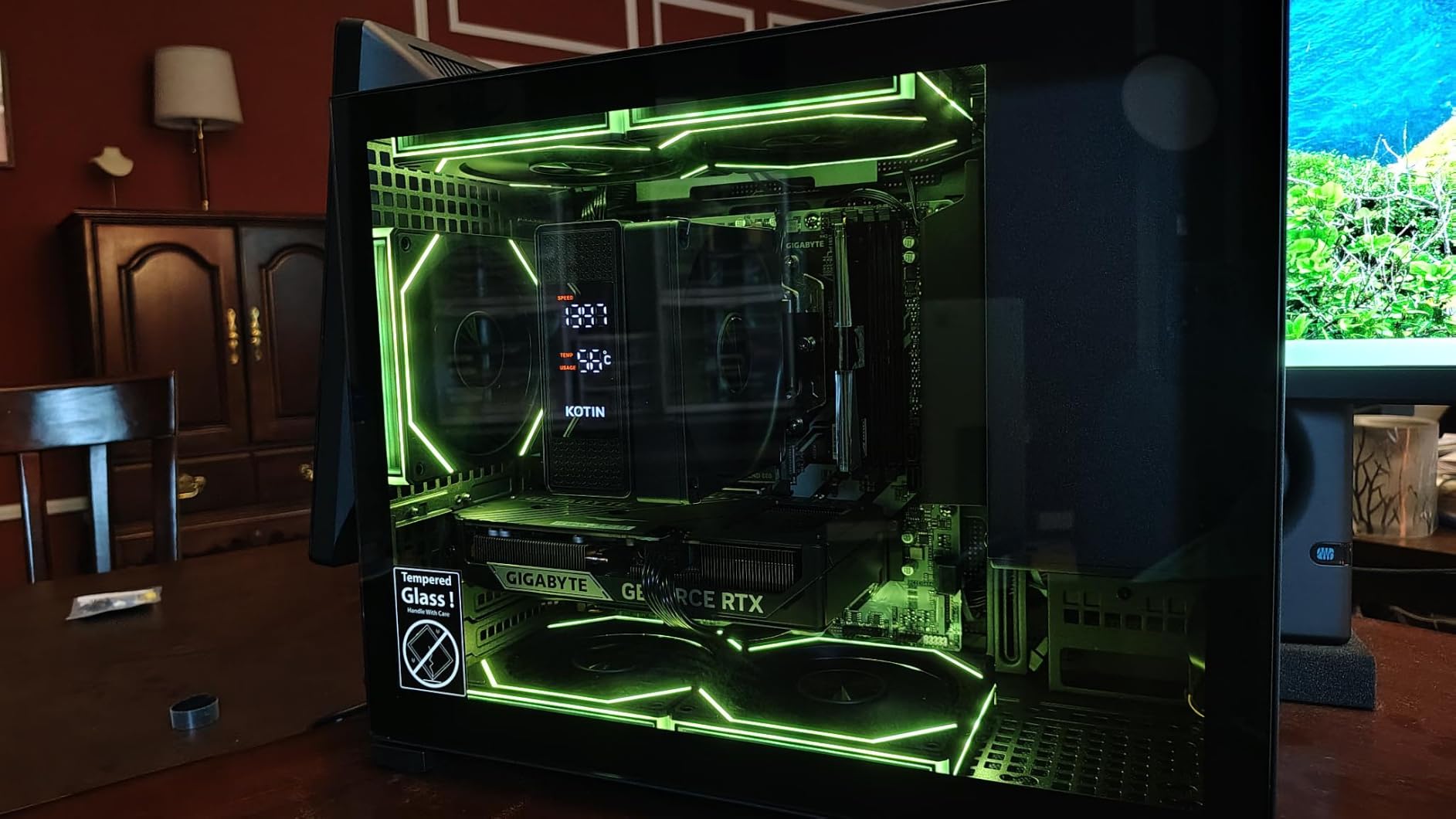 KOTIN Prebuilt Gaming PC, Ryzen 5 9600X, 16GB DDR5, RTX 5060 8GB, 1TB SSD | Ryzen 5 Gaming Desktop, Digital Display CPU Cooler, 650W 80+ Gold PSU, WiFi 7, Assembled in USA, Windows 11 ARGB Tower customer photo 2