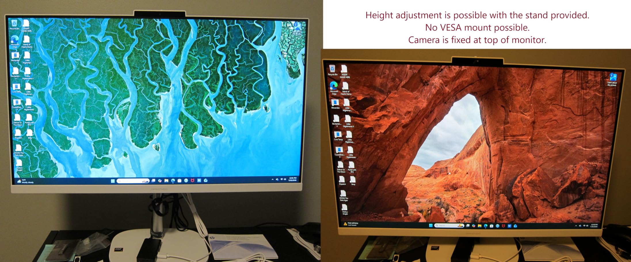 HP OmniStudio 27 inch All-in-One Desktop PC, FHD Display, AMD Ryzen 5 220, 16 GB RAM, 512 GB SSD, AMD Radeon 740M Graphics, Windows 11 Home, Cotton White, 27-cv0002 (2026) customer photo 1