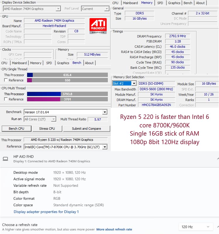 HP OmniStudio 27 inch All-in-One Desktop PC, FHD Display, AMD Ryzen 5 220, 16 GB RAM, 512 GB SSD, AMD Radeon 740M Graphics, Windows 11 Home, Cotton White, 27-cv0002 (2026) customer photo 2