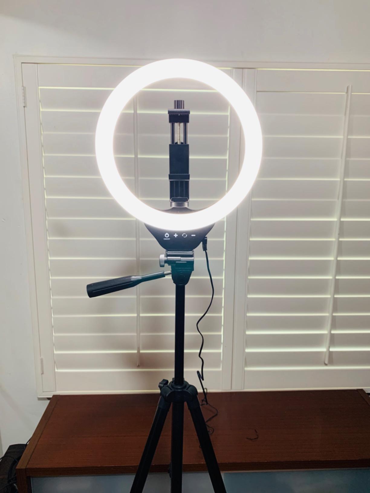 Torjim 12 Inch Video Light Kit for Creators, 30W High Brightness Studio Lights with Tripod Stand & Phone Holder, 3000-6500K Adjustable Photography Lighting for Clearer YouTube Streaming Home Studio customer photo 1