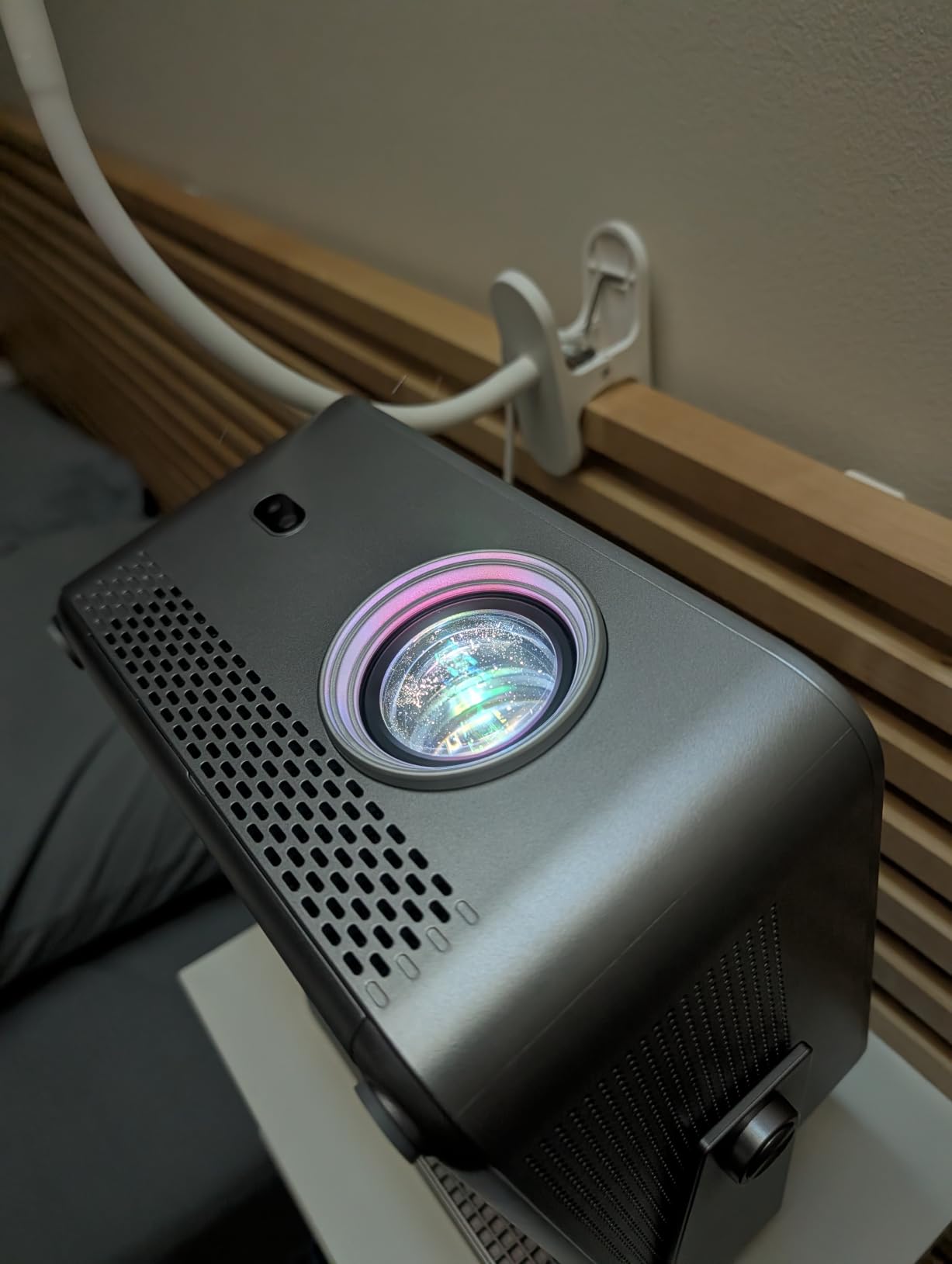 Magcubic Smart Projector with Wifi 6 and Bluetooth 5.4, Native 1080P Portable Projector 4K & 8K Support, 600 ANSI, Auto Focus & Obstacle Avoidance, Mini Proyector for Outdoor Movie Home HY350Max customer photo 2