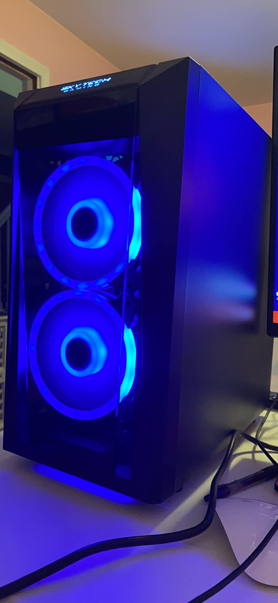 CyberPowerPC Azure 3 Gaming PC, Ryzen 7 5700, RTX 5060, 16GB DDR4 RAM, 1TB SSD, Windows 11, AMD 5700, NVIDIA 5060, NVMe SSD, DDR4 3200, 650W GOLD PSU, Wi-Fi 5, Desktop customer photo 1