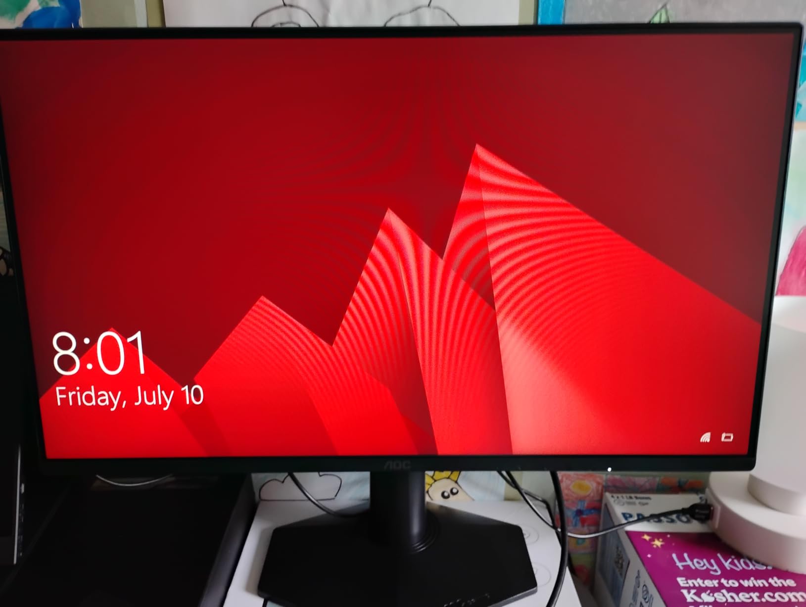 AOC 24 Inch Gaming Monitor FHD 180Hz Fast IPS 0.5ms HDR, 24G51F2 | 1920x1080 Computer Monitor, Adaptive-Sync, LED, Audio Earphone out, VESA Mount, Console Ready, 3-Year Zero-Bright-Dot customer photo 1