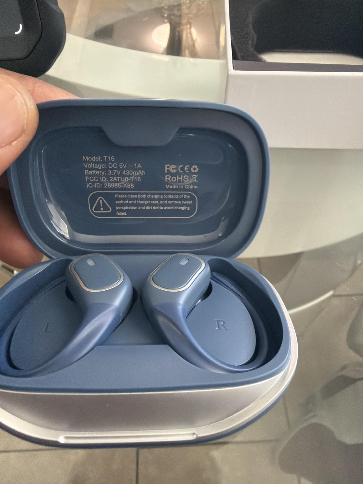 HAOYUYAN Wireless Earbuds, Sports Bluetooth Headphones, LED Power Display Ear Buds with 80Hrs Playtime, Noise Canceling Headset, IPX7 Waterproof Earphones for Workout/Running customer photo 2