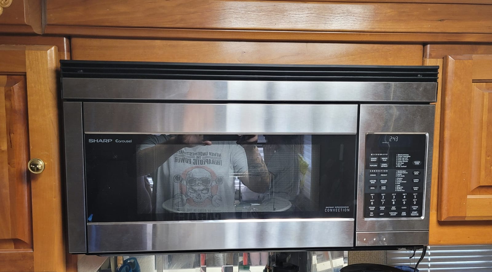 Sharp R1874T 30 in. 1.1 cu. ft. Over the Range Convection Microwave Oven | 1.1 cu. ft., 850W customer photo 1