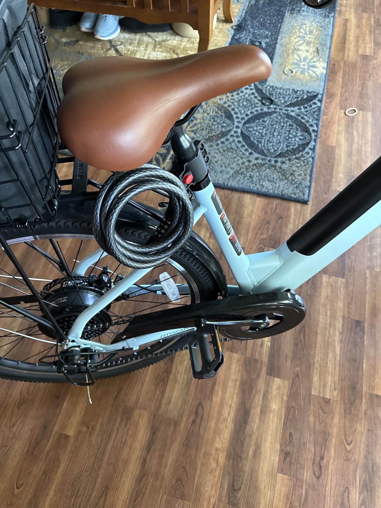 Master Lock 6 ft Cable Bike Lock 4-Digit Combination 1/2 in Diameter 8122D | Set Your Own Combo Bike Lock, Vinyl-Coated Braided Steel customer photo 2