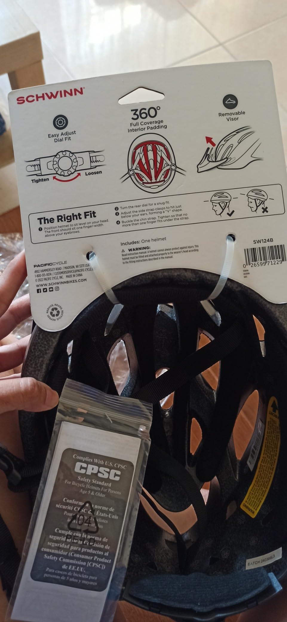 Schwinn Thrasher Helmet for Adults, Size 58-62 cm for Riders Ages 14+, Microshell, Adjustable Dial & Straps, Interior Padding, Air Vents, Visor, Adult Bike Helmet customer photo 2