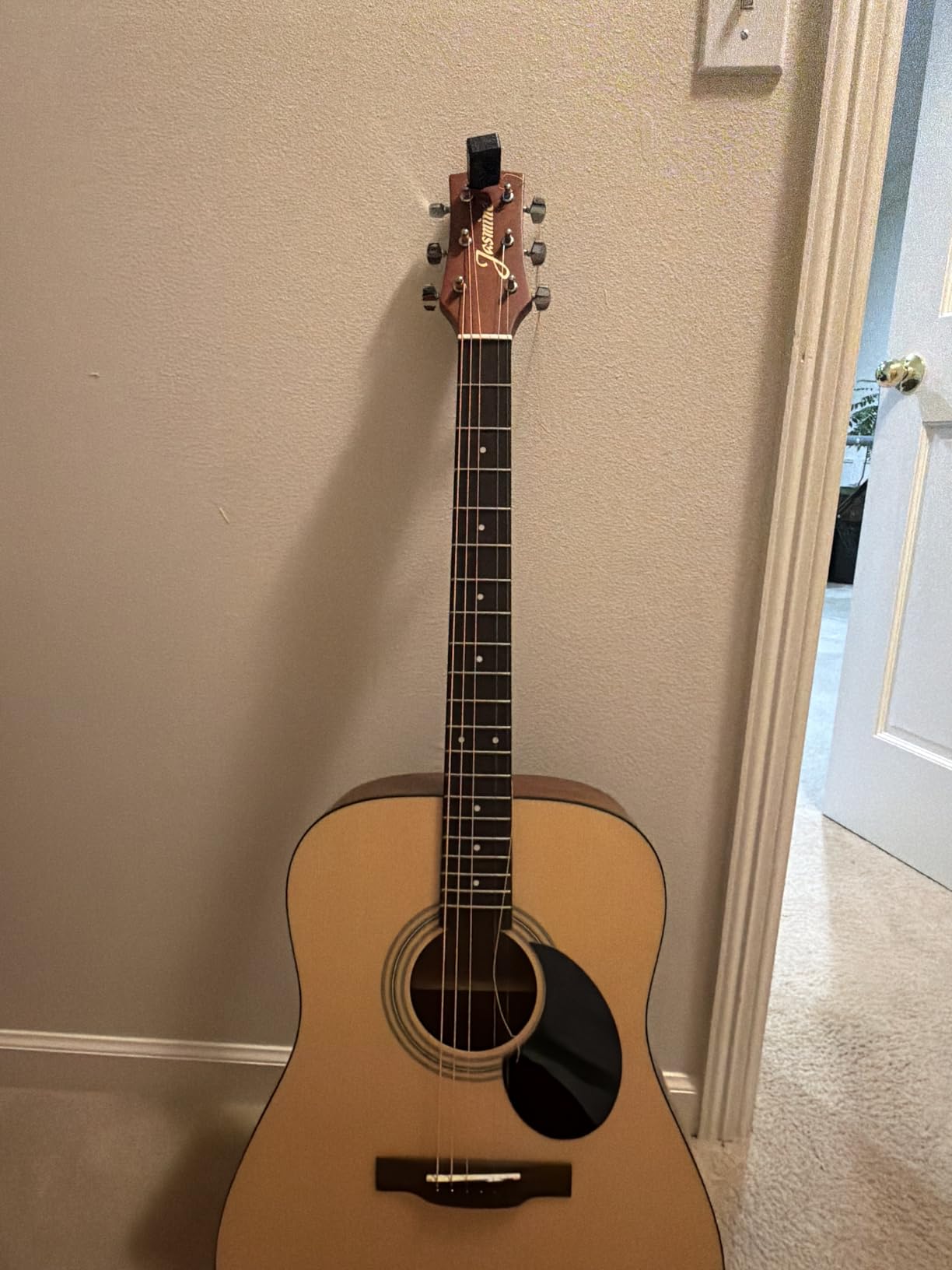Jasmine S35 Dreadnought Acoustic Guitar Strings 6, Rosewood Fingerboard, Advanced X Bracing - Full-Size Guitar for Beginners & Others - Natural Finish, Right customer photo 1