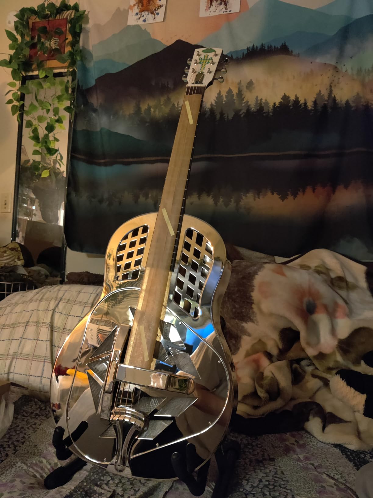 Regal RC-51 Tricone Resophonic Guitar - Nickel-Plated Brass Metal Body - 12th Fret Neck - Vintage Tone & Sustain - Rock Maple Saddle & Bone Nut customer photo 1