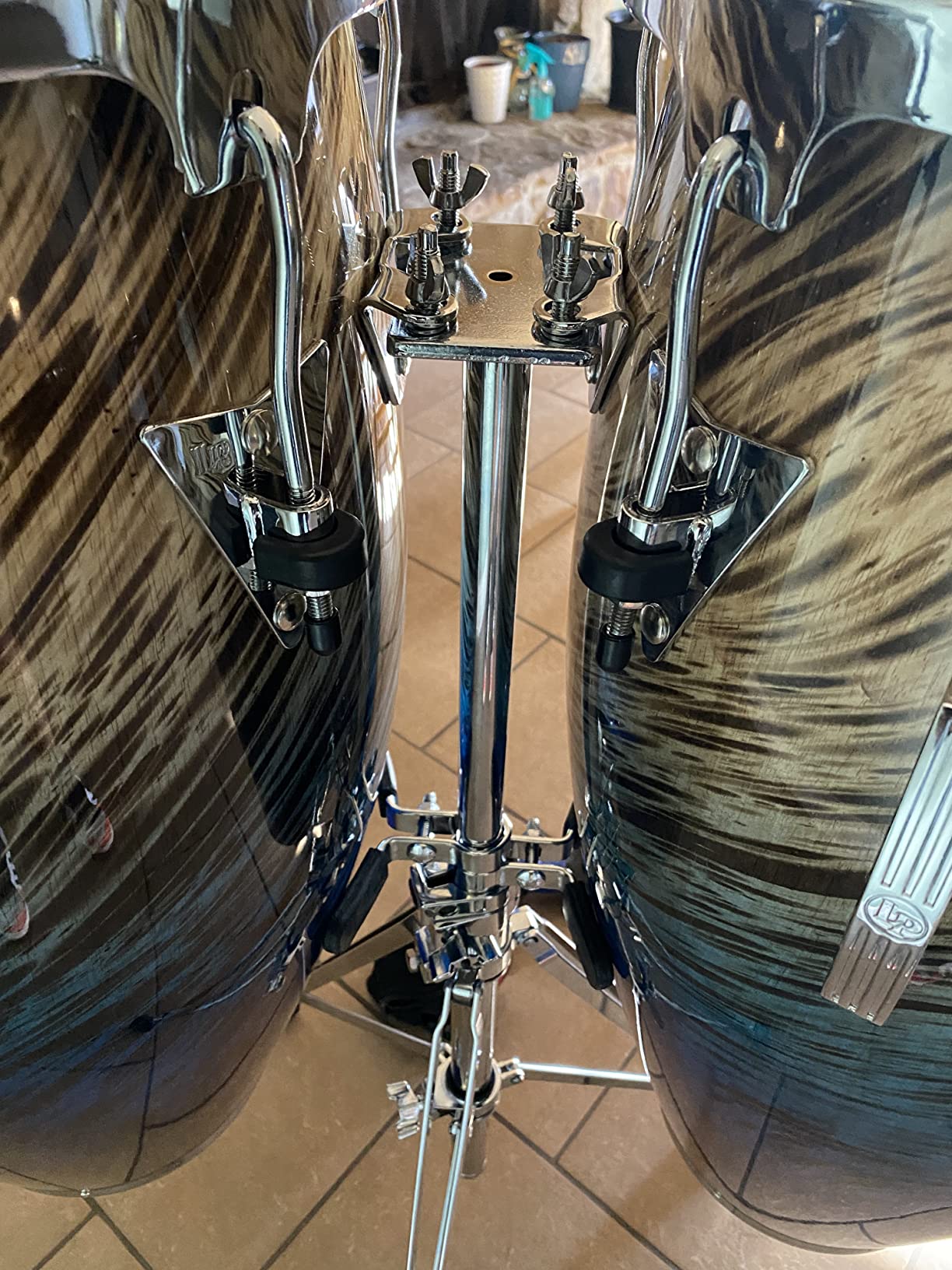 Double-Braced Double Conga Stand with Adjustable Shell & Memory Lock (9517) customer photo 1