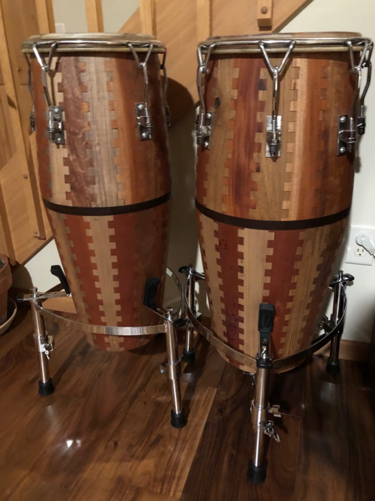 Double-Braced Double Conga Stand with Adjustable Shell & Memory Lock (9517) customer photo 2