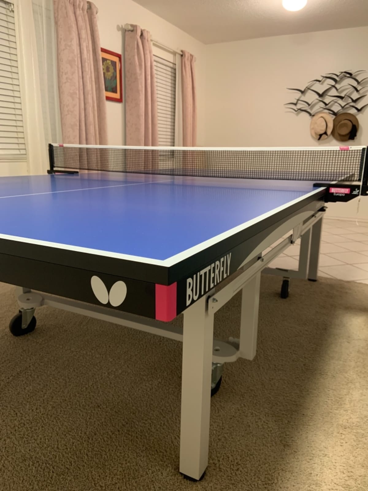 Butterfly Centrefold 25 Table Tennis Table - Indoor Rollaway Ping Pong Table - 5-Year Warranty Game Table - ITTF Approved - For Tournaments & Clubs - Free Professional Ping Pong Net - No Assembly customer photo 2