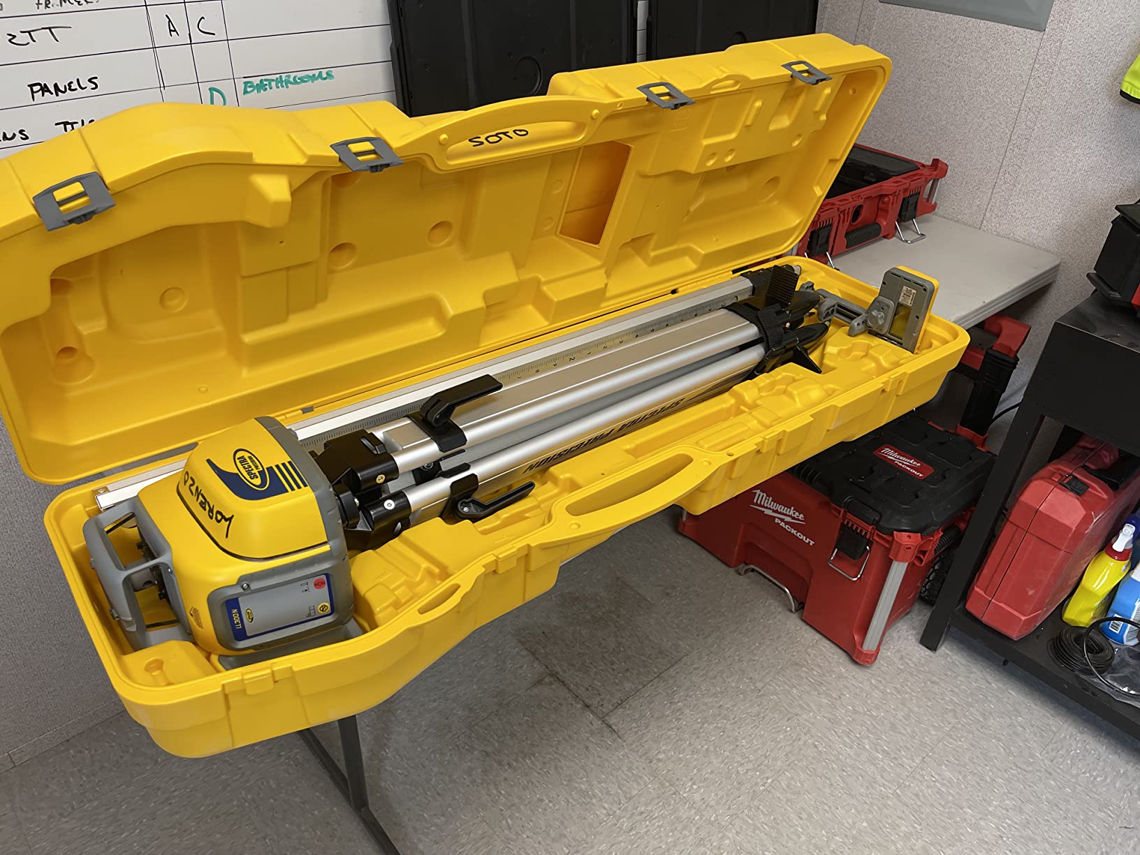 Spectra Precision LL300N-2 Self-Leveling Rotary Laser Kit with Tripod, GR152 Professional - System Case - Grade Rod (Inches) HL450 Receiver & Alkaline Batteries - Rugged IP66 Job-Site Performance customer photo 1