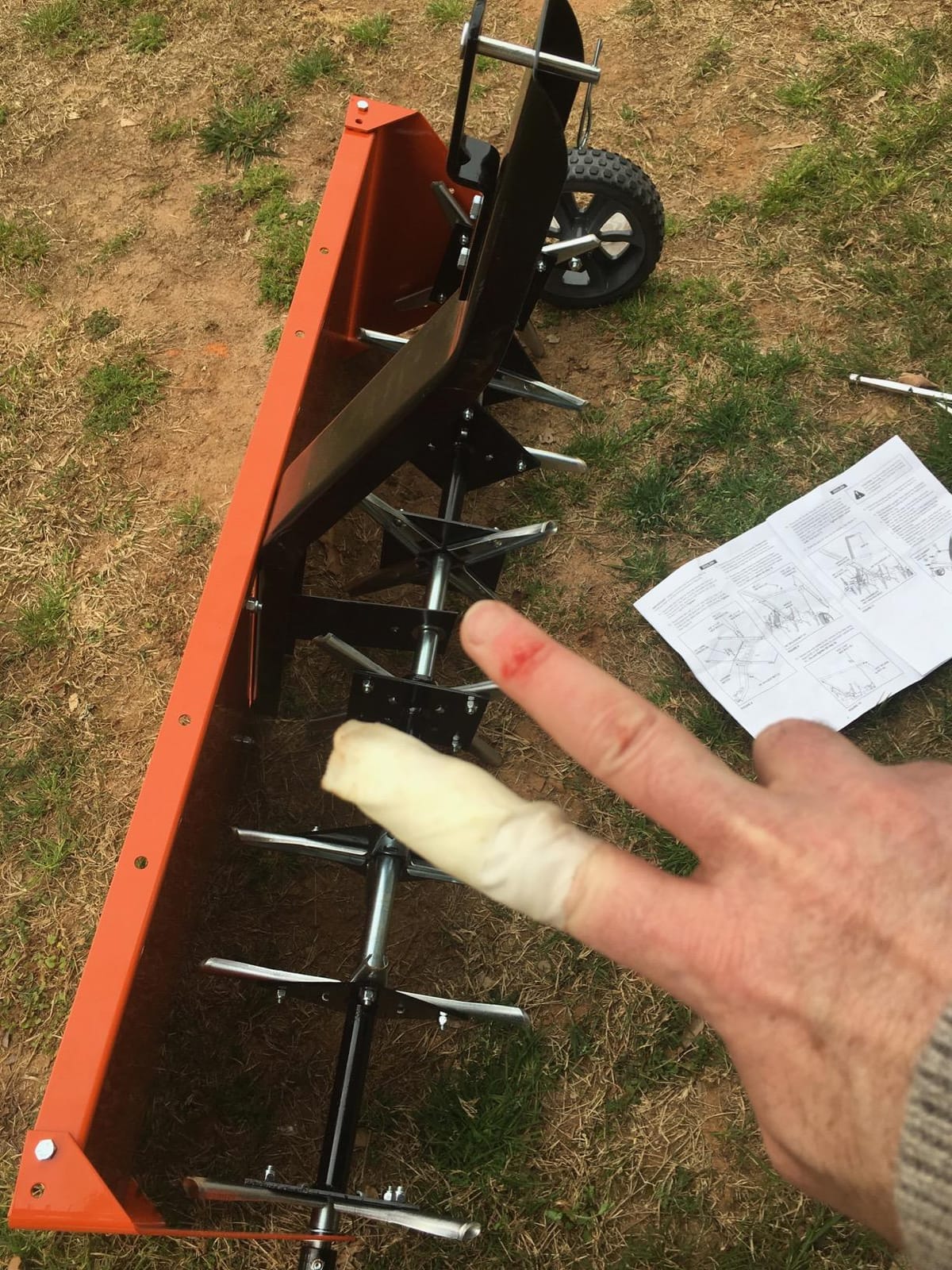 Agri-Fab 48 In Tow Behind Lawn Plug Aerator with 32 Galvanized Knives and Universal Hitch customer photo 1