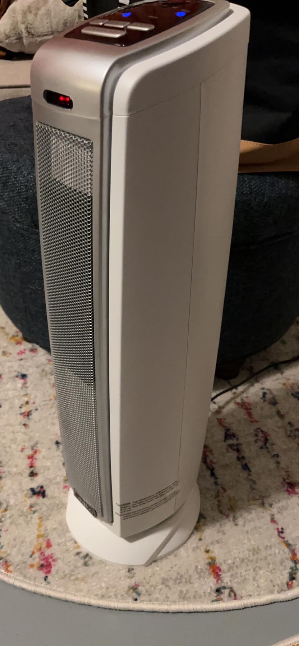Lasko Oscillating Ceramic Tower Space Heater for Home with Overheat Protection, Timer, 22.5 Inches, Silver, 1500W, 5775 customer photo 2