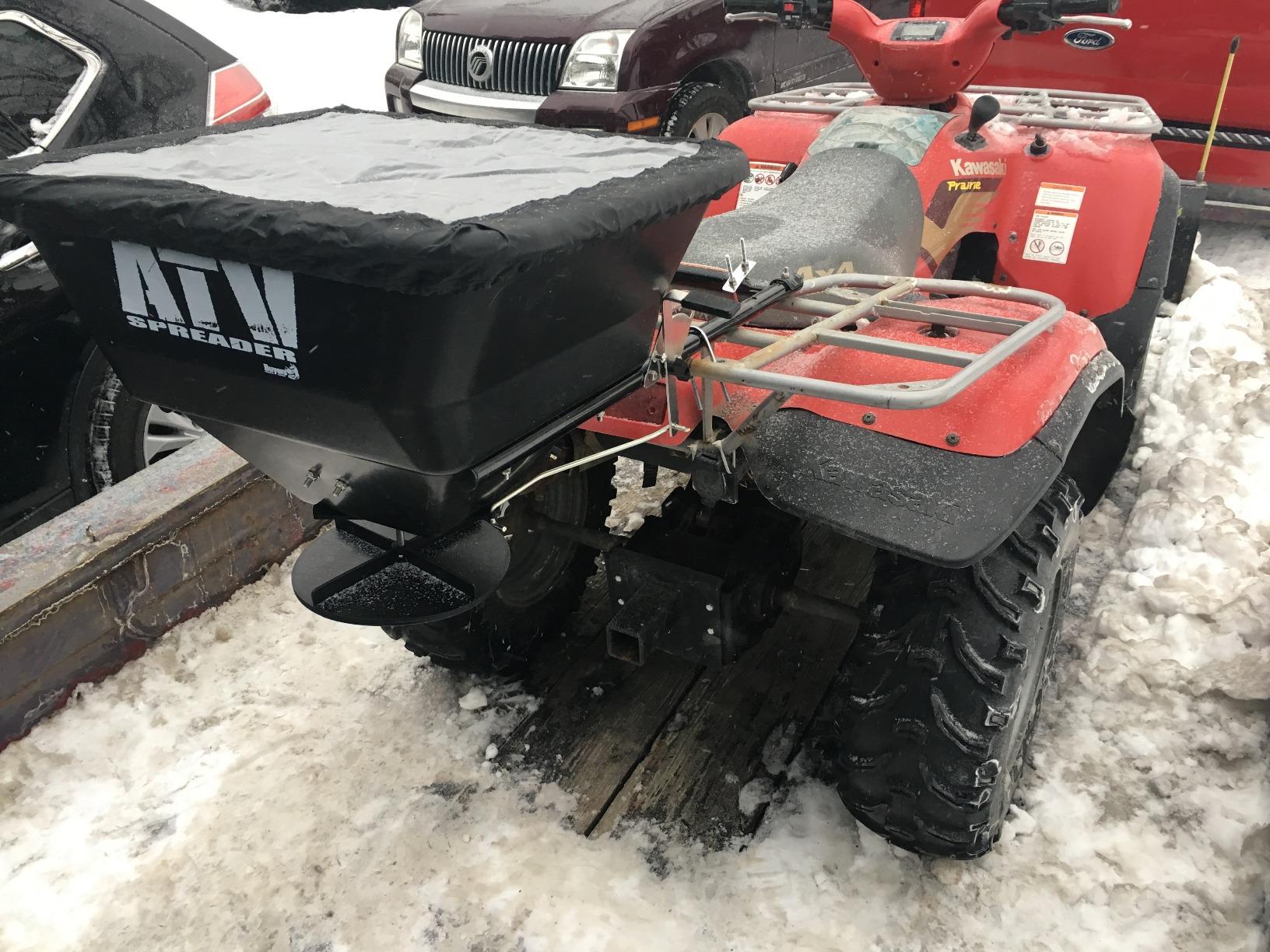 Buyers Products ATVS100 ATV Broadcast Spreader with Rain Cover, 100 lb Capacity, Rear Rack Mount, Poly Hopper, 12V Motor, for Seed, Fertilizer, Salt & Feed, All Season Use, ATV Accessories & Lawn Care customer photo 1
