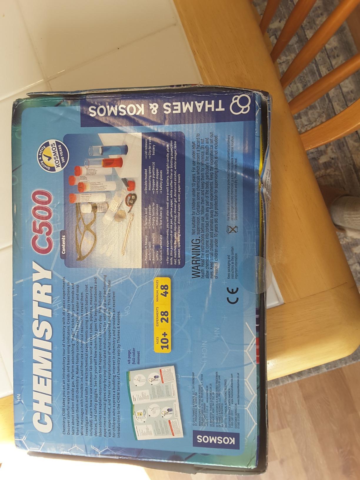 Thames & Kosmos Chemistry Chem C500 Science Kit with 28 Guided Experiments 48 Page Science Guide Parents' Choice Silver Award Winner, 13.1