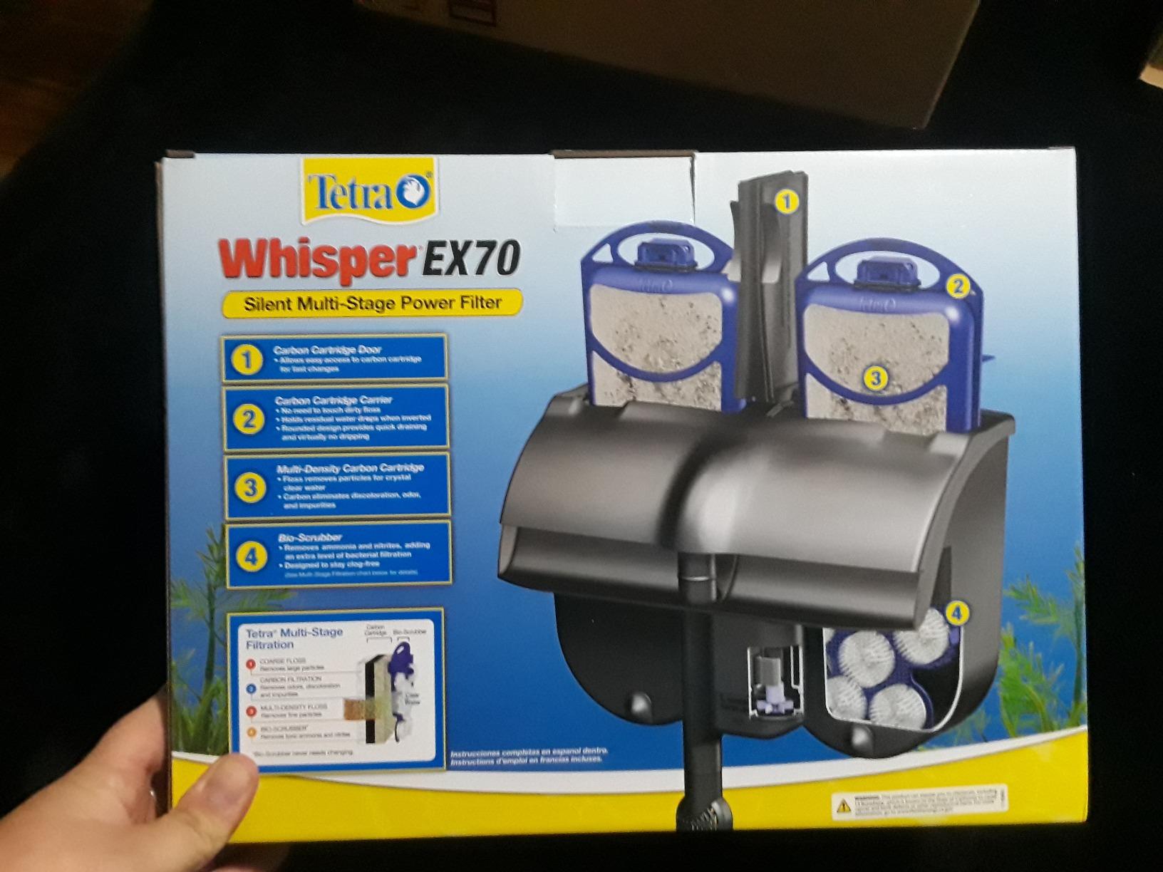 Tetra Whisper EX 70 Filter For 45 To 70 Gallon aquariums, Silent Multi-Stage Filtration customer photo 2