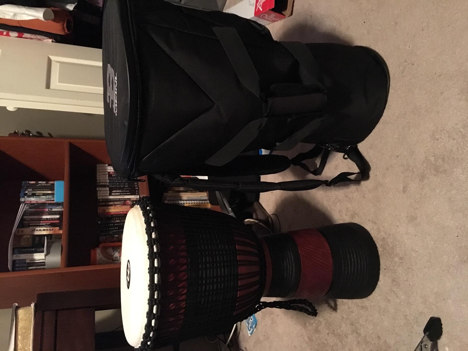 Meinl Percussion ADJ3-XL+BAG African Style Rope Tuned 13-Inch Wood Djembe with Bag, Brown/Black customer photo 1