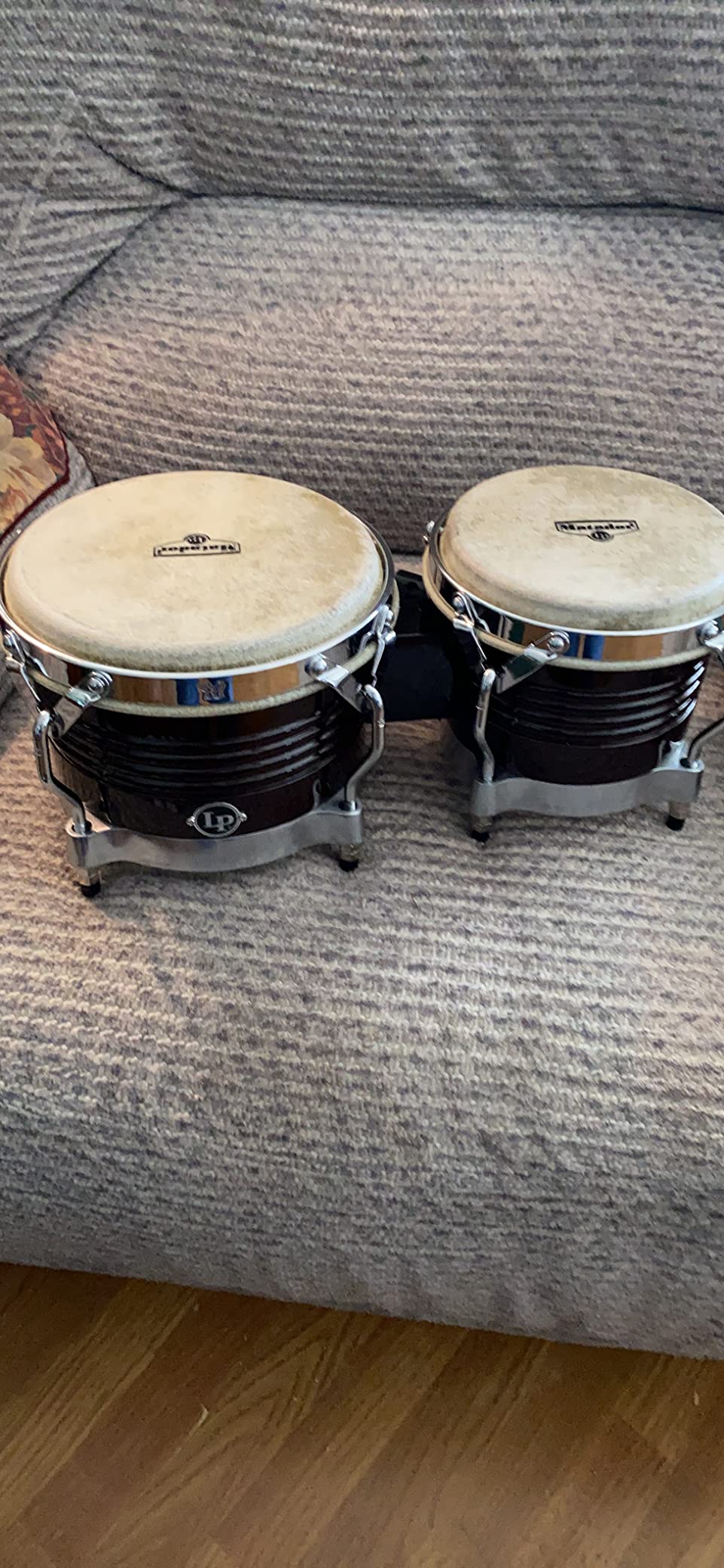 Latin Percussion M201 LP Matador Wood Bongos - Dark Brown/Chrome 8.625-inch customer photo 2