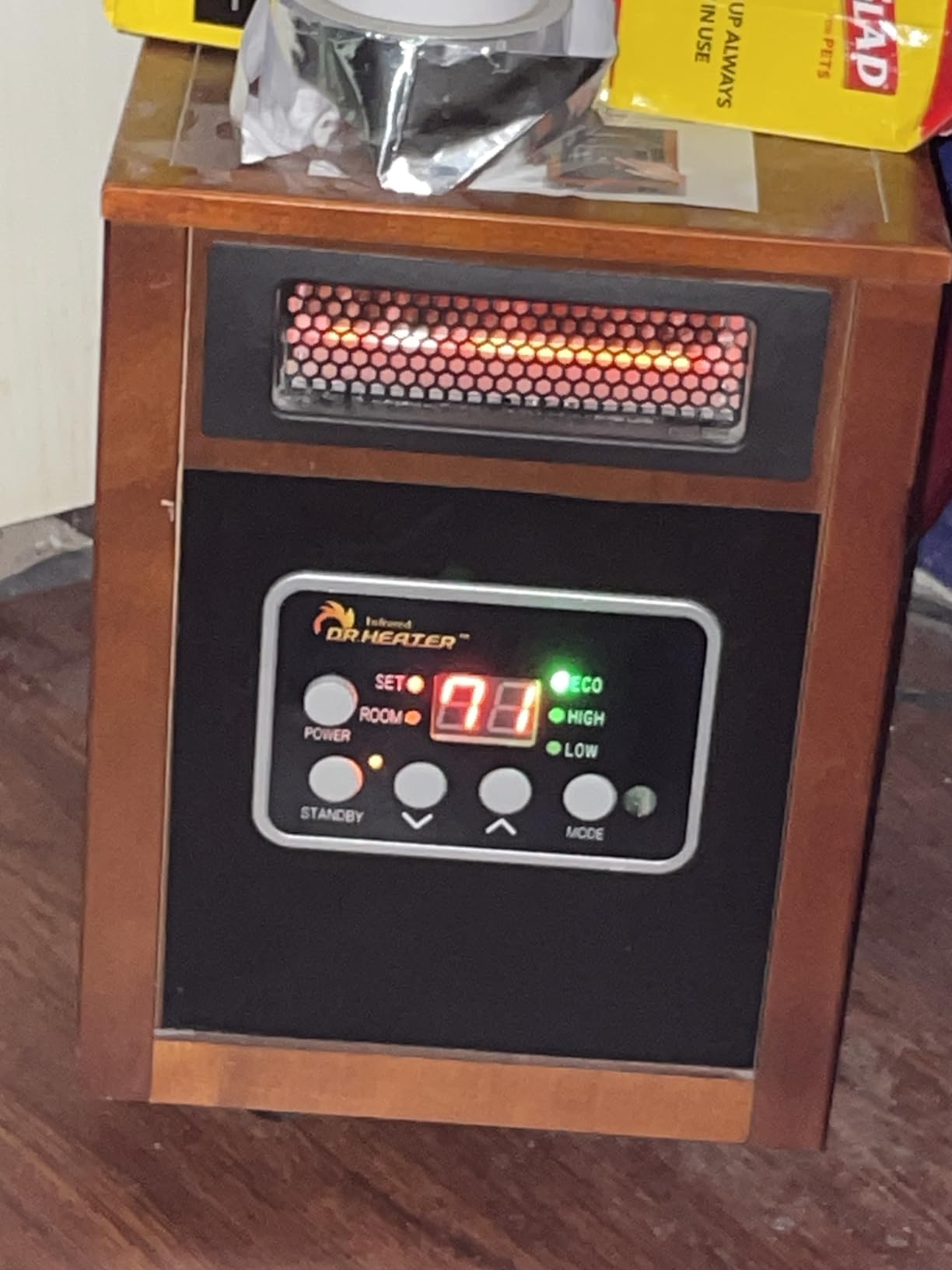 Dr Infrared Heater DR-968 Portable Space Heater, 1500-Watt, Cherry customer photo 1