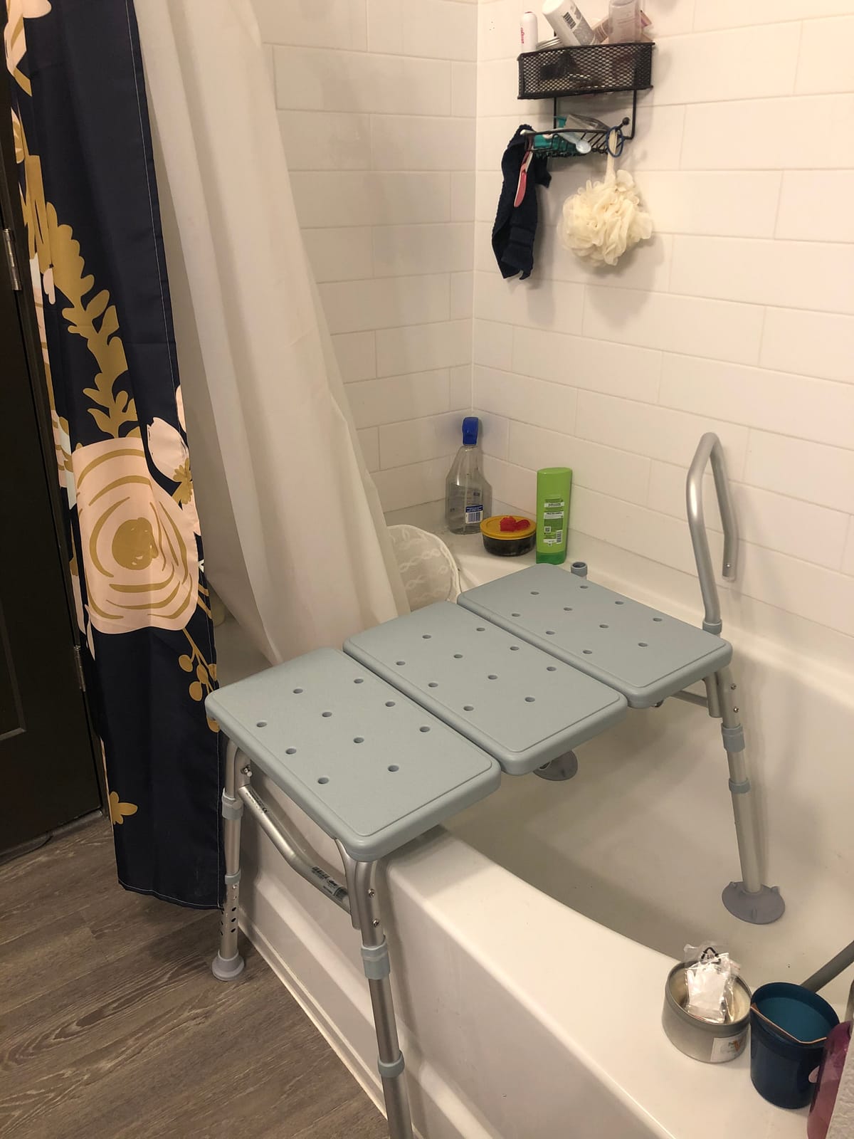 Drive Medical Tub Transfer Bench for Bathtub, Height Adjustable | Aluminum Tub Transfer Bench Offers Comfortable Backrest and Height Adjustable Design, 350 Lb Capacity customer photo 1