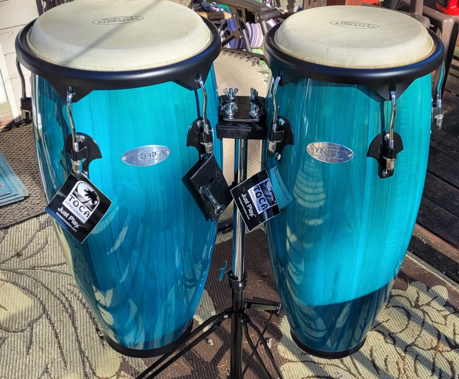 Toca 2300BB Conga Drum, Bahama Blue customer photo 2