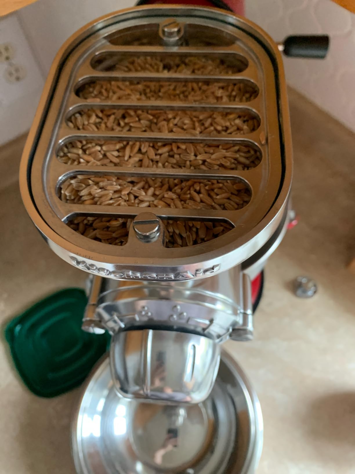 KitchenAid KGM All Metal Grain Mill Attachment for KitchenAid Stand Mixers | Fits any household KitchenAid Stand Mixer, 12 Grind Levels, Easily Grind a Variety of Grains, included Cleaning brush customer photo 1