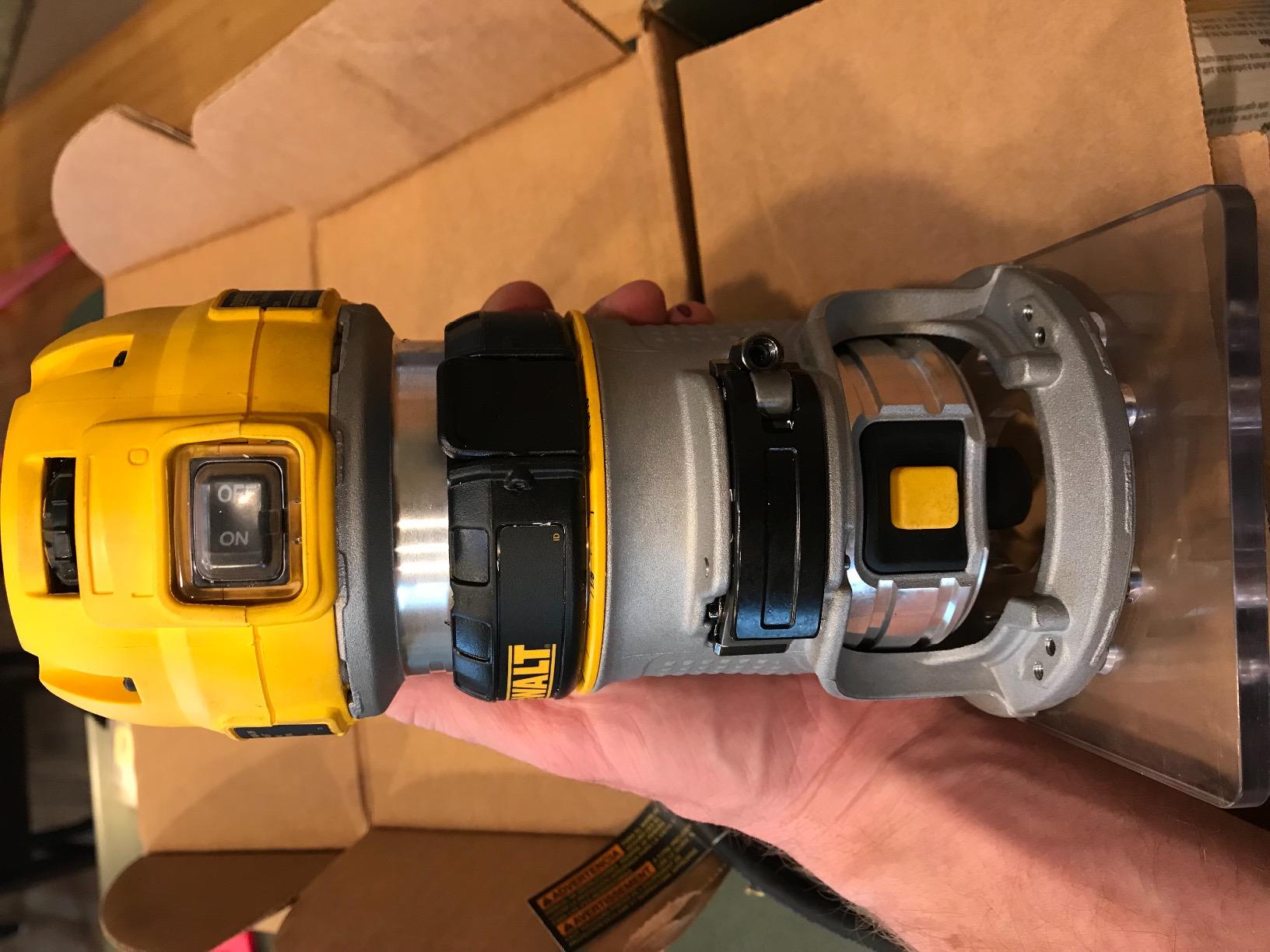 DEWALT Router, Fixed Base, 1-1/4 HP, 7.7-Amp, Variable Speed Trigger (DWP611) customer photo 2