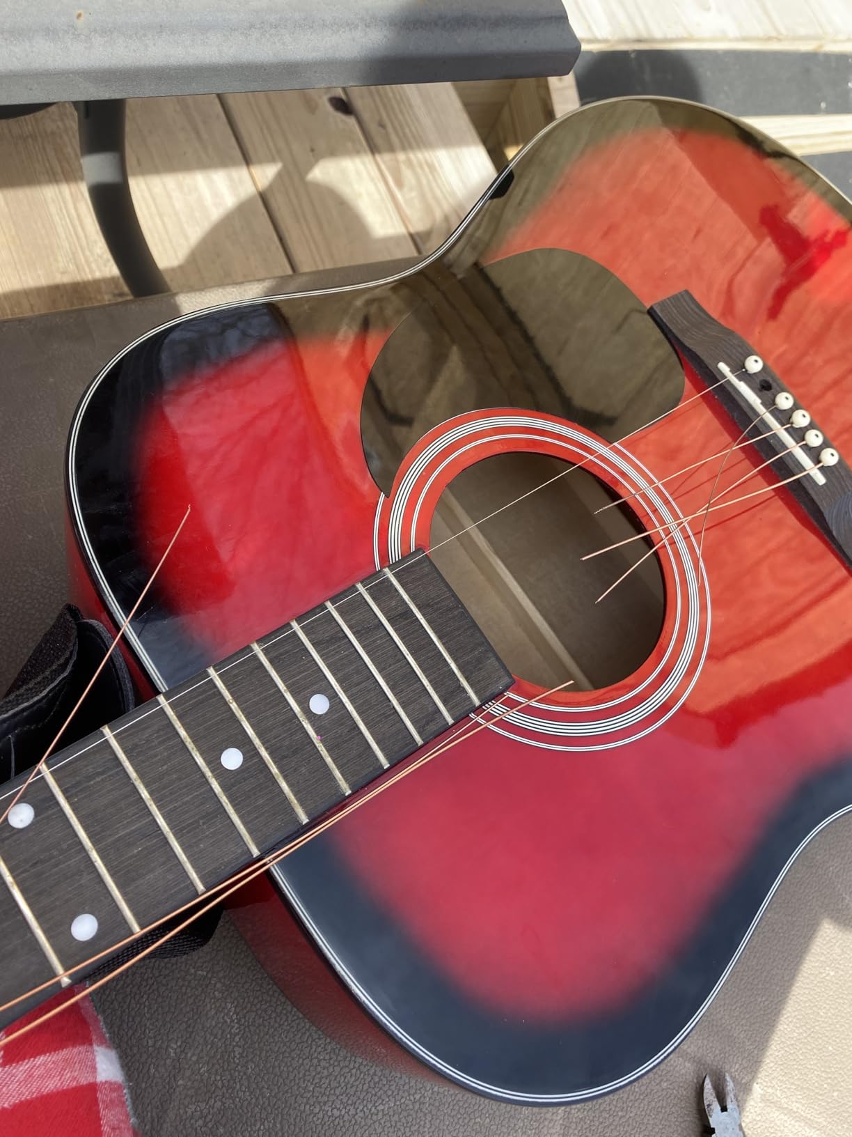 Best Choice Products 41in Full Size Beginner All Wood Acoustic Guitar Starter Set w/Gig Bag, Strap, Capo, Strings, Picks - Natural customer photo 1