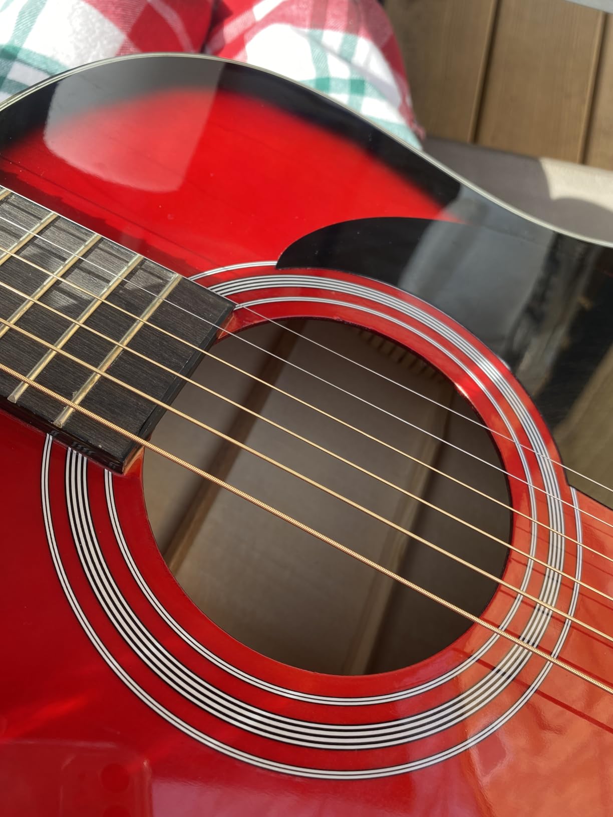 Best Choice Products 41in Full Size Beginner All Wood Acoustic Guitar Starter Set w/Gig Bag, Strap, Capo, Strings, Picks - Natural customer photo 2