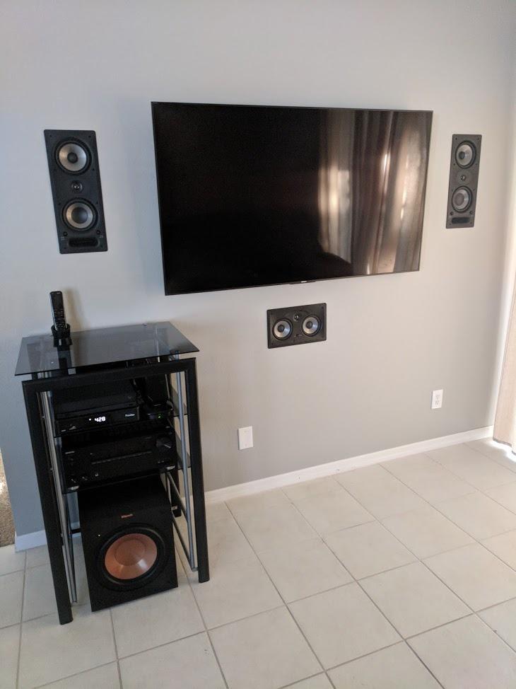 Polk Audio 255c-RT In-Wall Speaker, The Vanishing Series, Black/White | 2-way, Center Channel Speakers for Home Audio, Easily Fits into the Wall, Power Port, Paintable Wafer-Thin Sheer Grille customer photo 1
