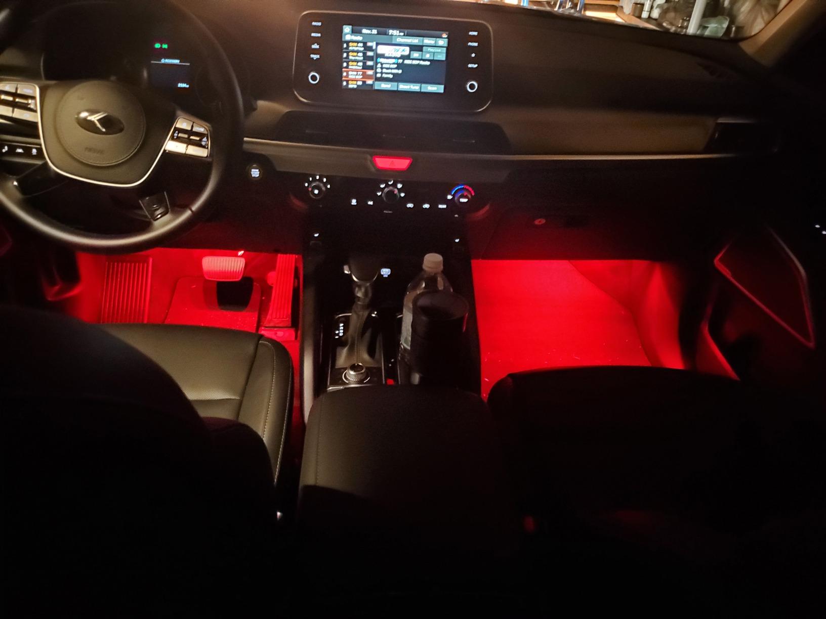 LEDGlow 6pc Flexible Million Color LED Interior Footwell Accent Light Kit | Underdash Neon Accent Lighting Include 15 Solid Colors, 10 Modes, Control Box & Wireless Remote customer photo 2