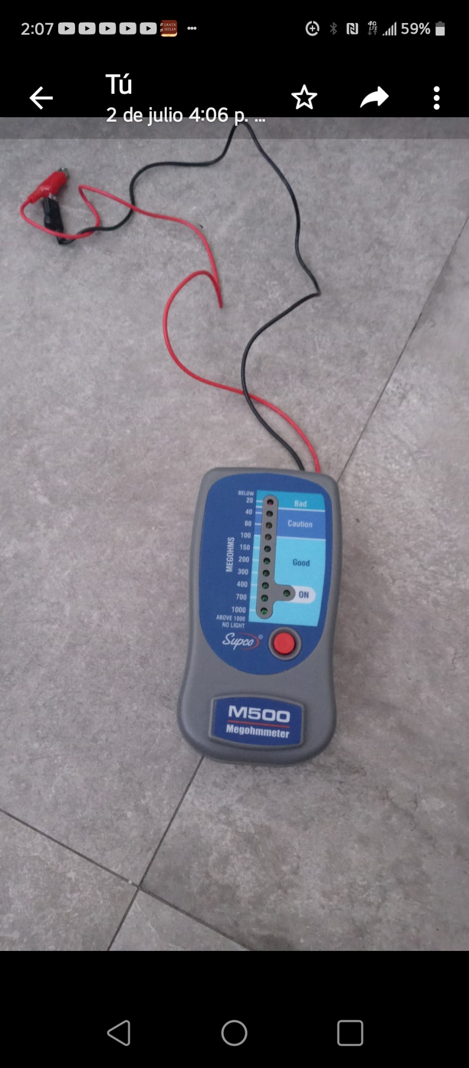 Supco M500 Electronic Megohmmeter, 0 to 1000 Megohms | Electrical Insulation Tester for HVAC, Refrigerator Compressors, Motors, Portable Appliances, Relay Circuits, with Case customer photo 1