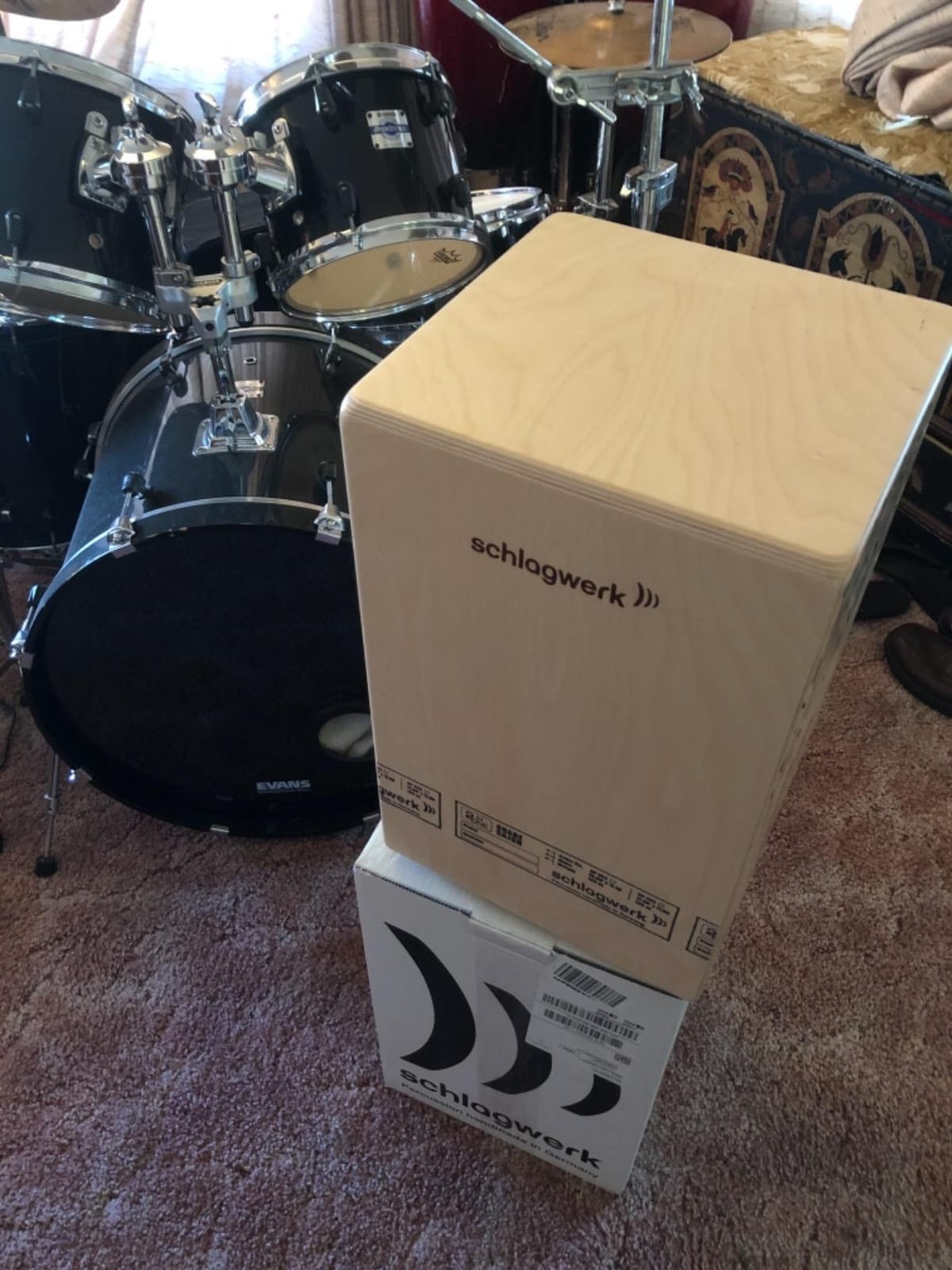 CP404BLK 2inOne Series Snare Cajon l Black Baltic Birch Front Plate l Made in Germany customer photo 1