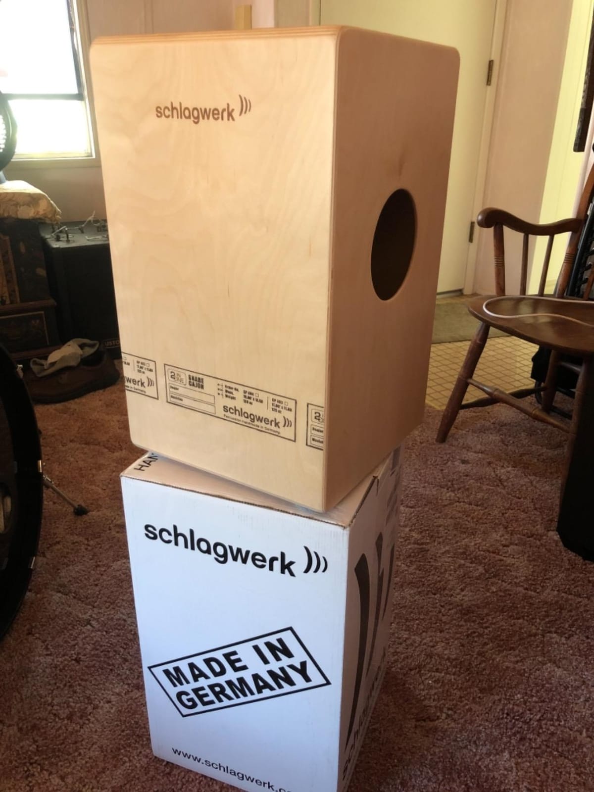 CP404BLK 2inOne Series Snare Cajon l Black Baltic Birch Front Plate l Made in Germany customer photo 2
