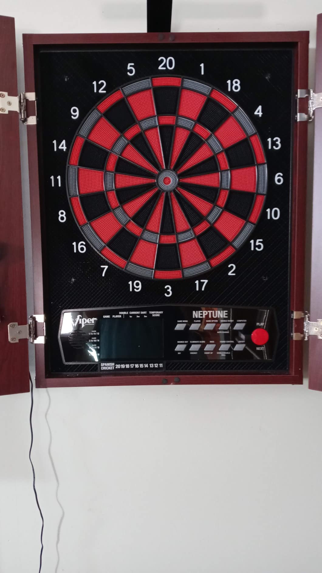 Viper by GLD Products Neptune Electronic Soft Tip Dart Board with Cabinet | 15.5 Inch Regulation Target Face, 57 Games, 300 Options, 1-16 Players, Built-In Dart Storage customer photo 2