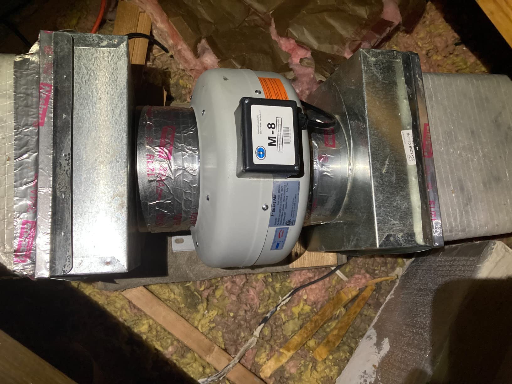 Tjernlund M-6 Metal Inline Duct Booster Fan for Ventilation, 6 in, 460 CFM customer photo 2