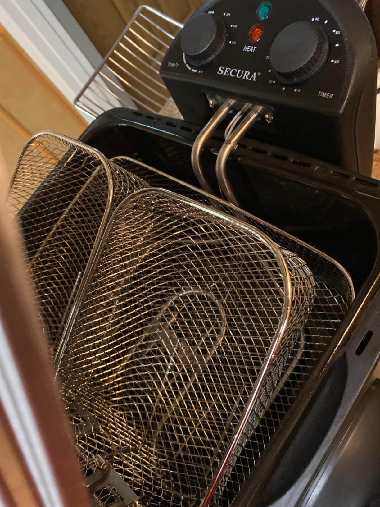 Secura 4 Liters / 17-Cup Stainless-Steel 1700-Watt Electric Deep Fryer with Timer Free Extra Odor Filter, Triple Basket, 4.5 Quarts, Silver customer photo 1