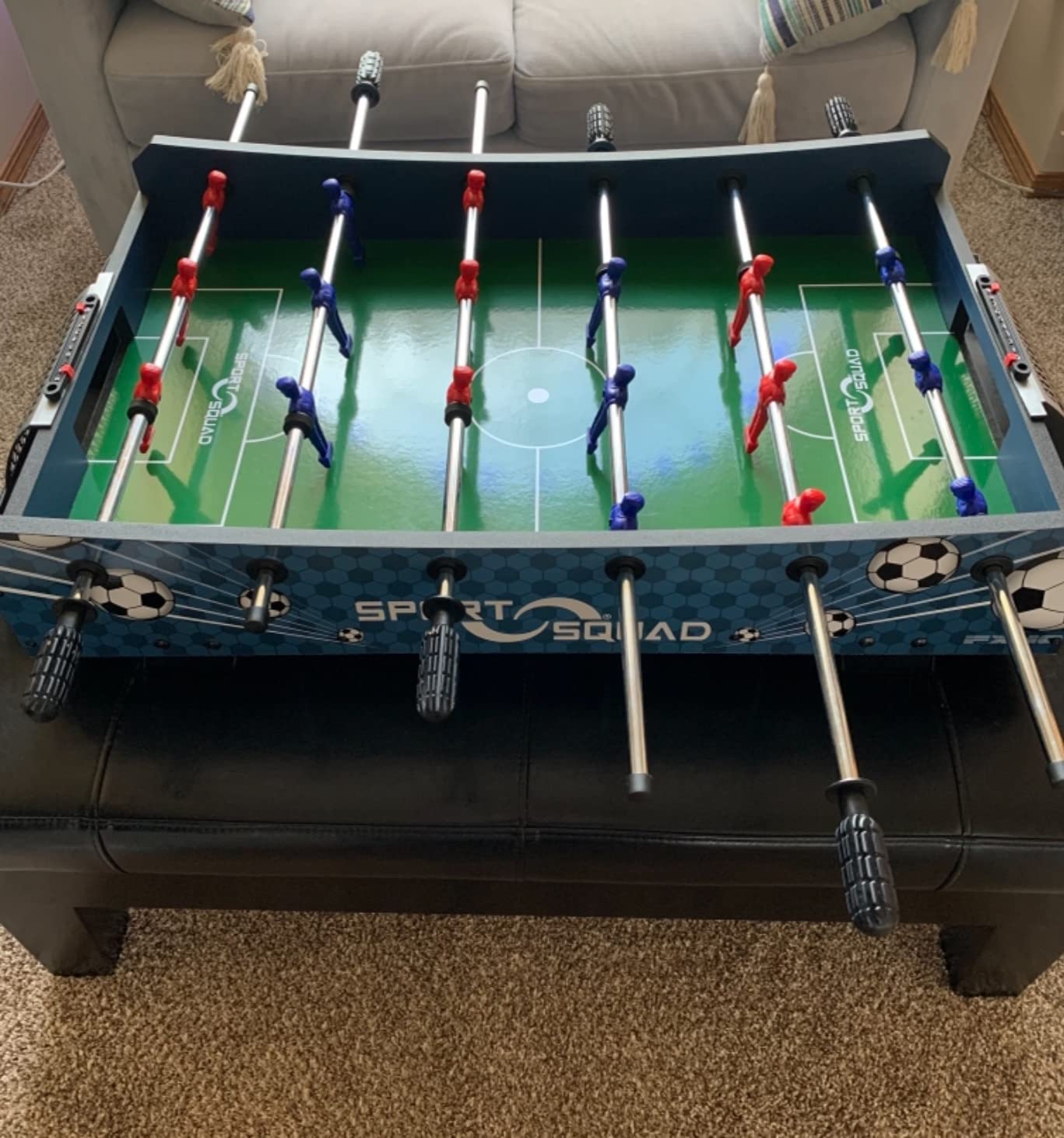 Sport Squad Foosball Table - Soccer Table - Wood Foosball Table for Kids & Adults - Bar Game Table, Game Room for Home - Easy Assembly, Built Tough for High Volume Play customer photo 2