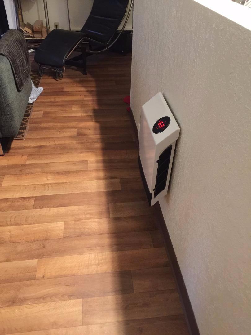 Heat Storm Deluxe Space 1000 Watt Infrared Wall Mount Electric Heater, White customer photo 1