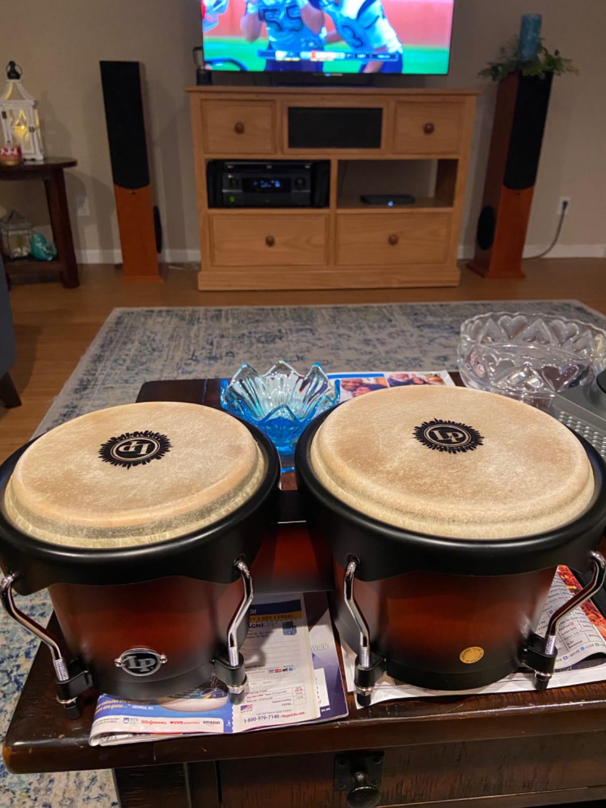 Latin Percussion LP601NY-VSB LP City Wood Bongos - Vintage Sunburst customer photo 2
