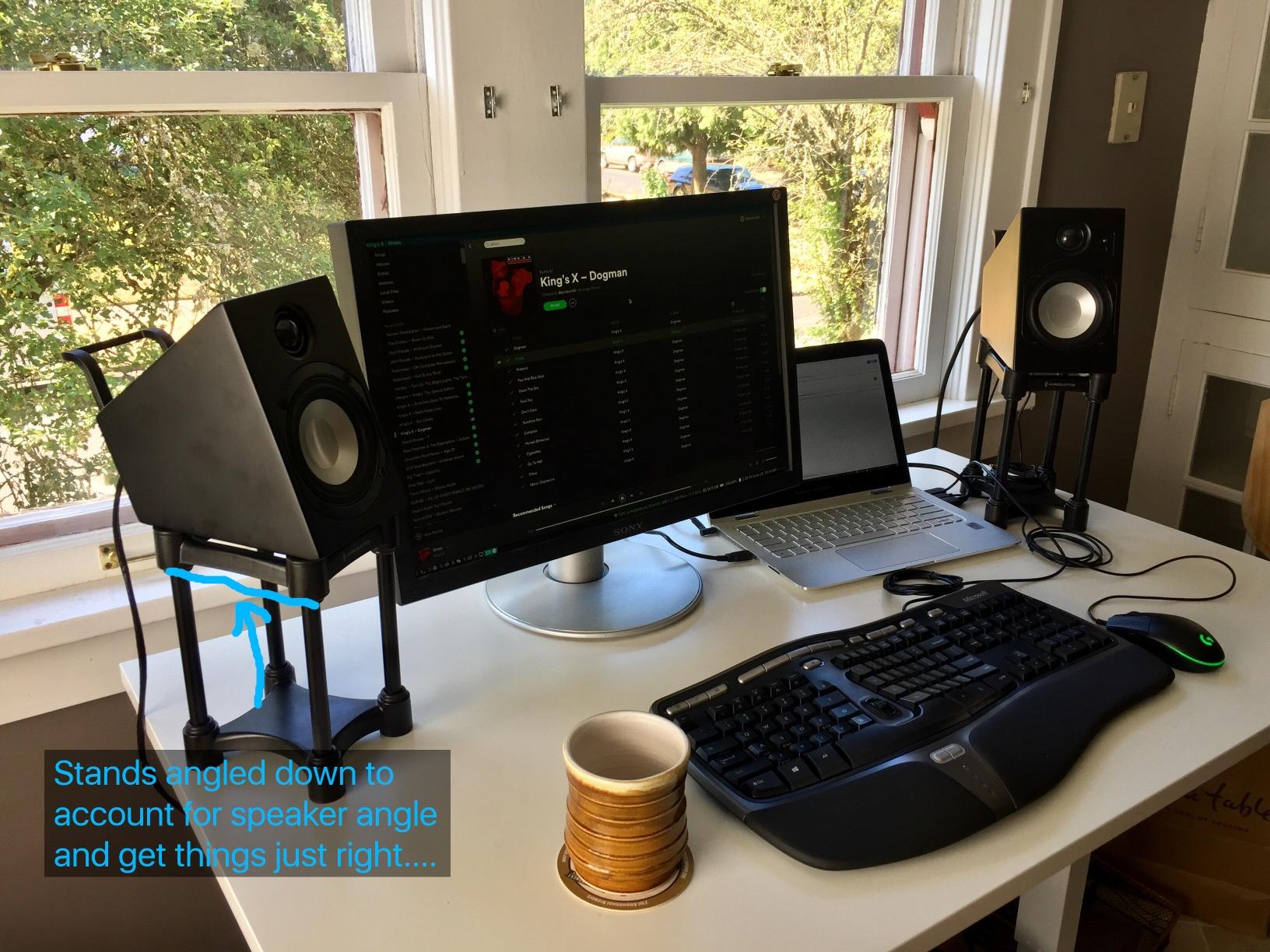 IsoAcoustics Iso-Stand Series Speaker Isolation Stands with Height & Tilt Adjustment: Iso-130 (5.1